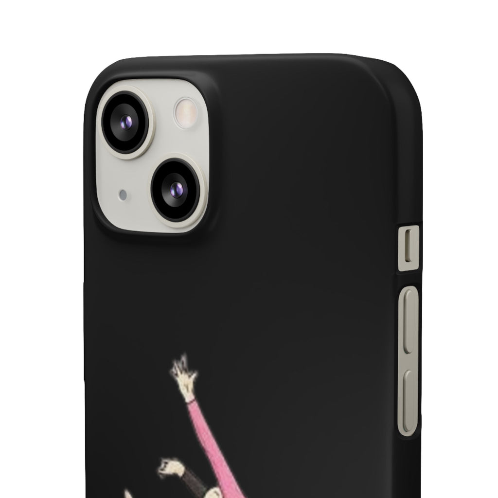 Gymnastics Phone Case — Leaping Girl Snap Case (Black)