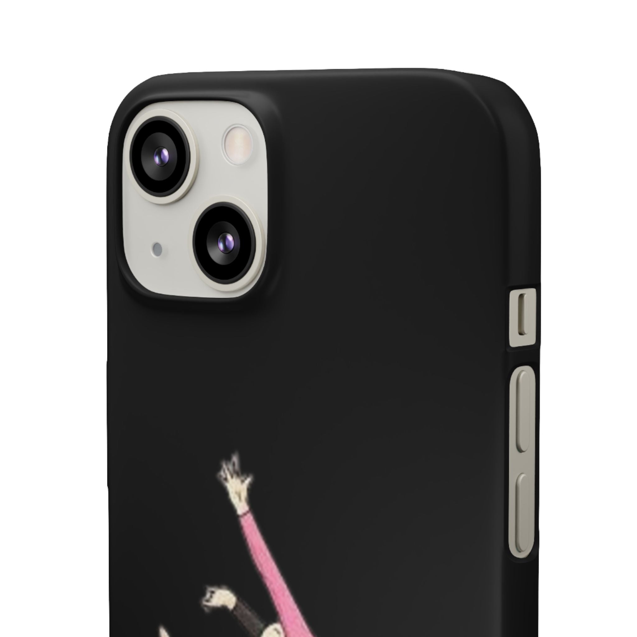 Gymnastics Phone Case — Leaping Girl Snap Case (Black)