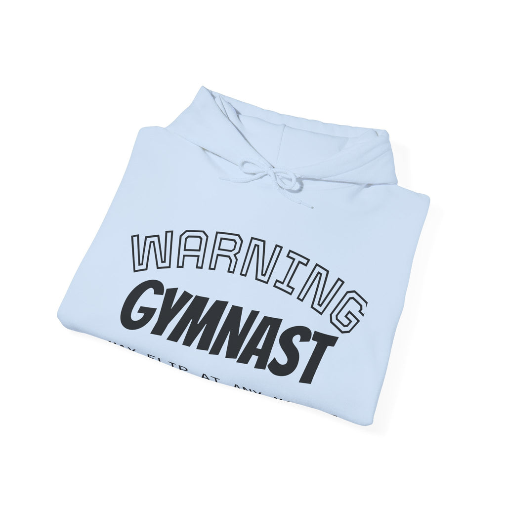 Unisex Heavy Blend™ Hooded Sweatshirt - WARNING GYMNAST MAY FLIP (Adult)