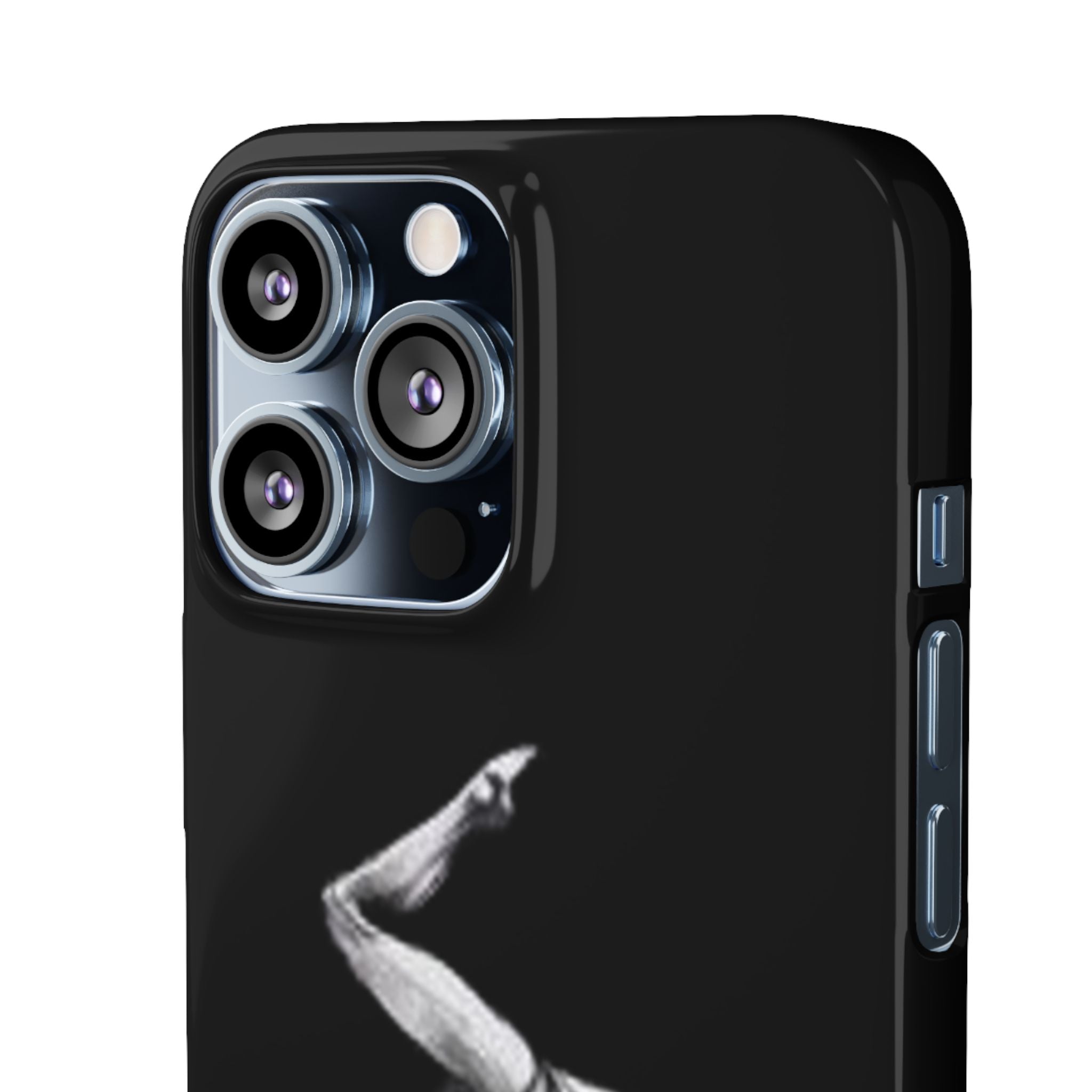 Coach Gymnastics Phone Case — Black Snap Phone Cover with Gymnast Silhouette