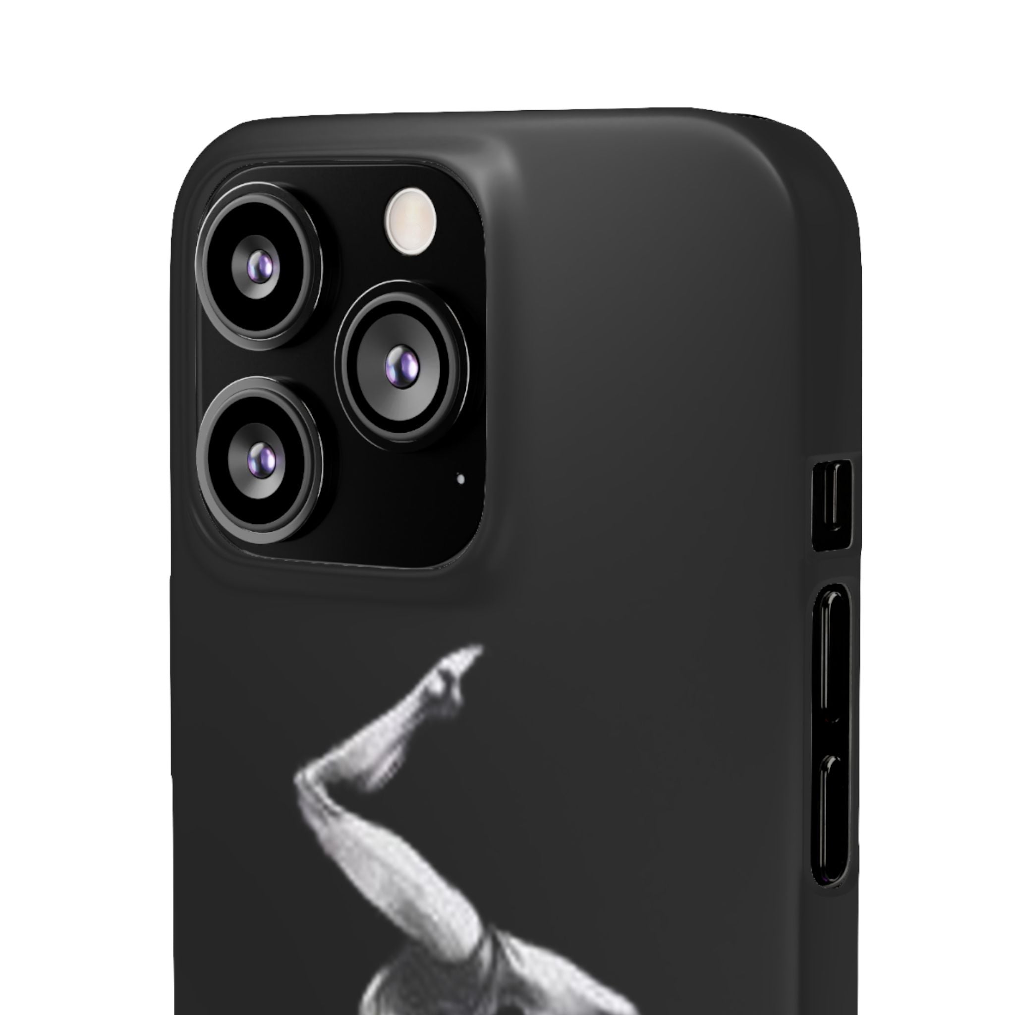 Coach Gymnastics Phone Case — Black Snap Phone Cover with Gymnast Silhouette