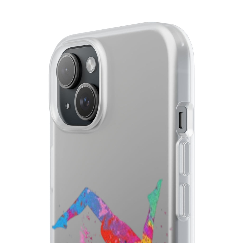 Gymnast Silhouette Phone Case – Colorful Acrobat Watercolor iPhone Cover