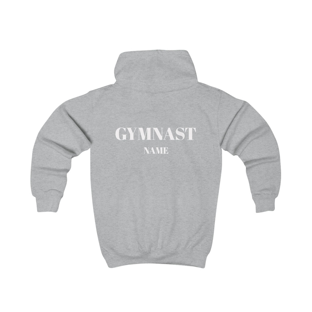Personalized Club Logo Kids Gymnast Hoodie – Personalized "GYMNAST" Backprint