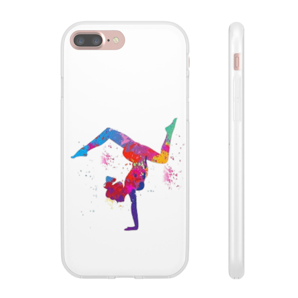 Gymnast Silhouette Phone Case – Colorful Acrobat Watercolor iPhone Cover