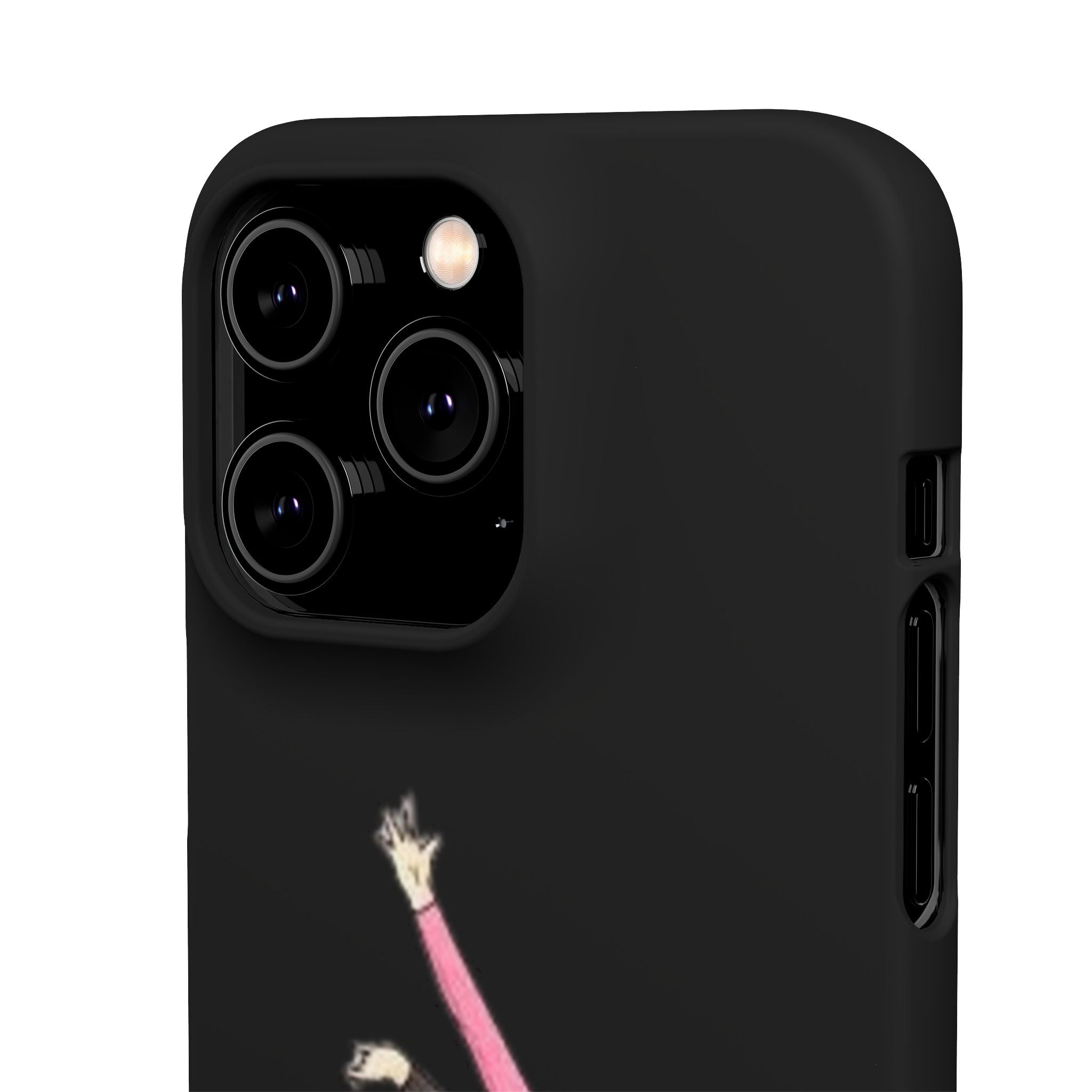 Gymnastics Phone Case — Leaping Girl Snap Case (Black)