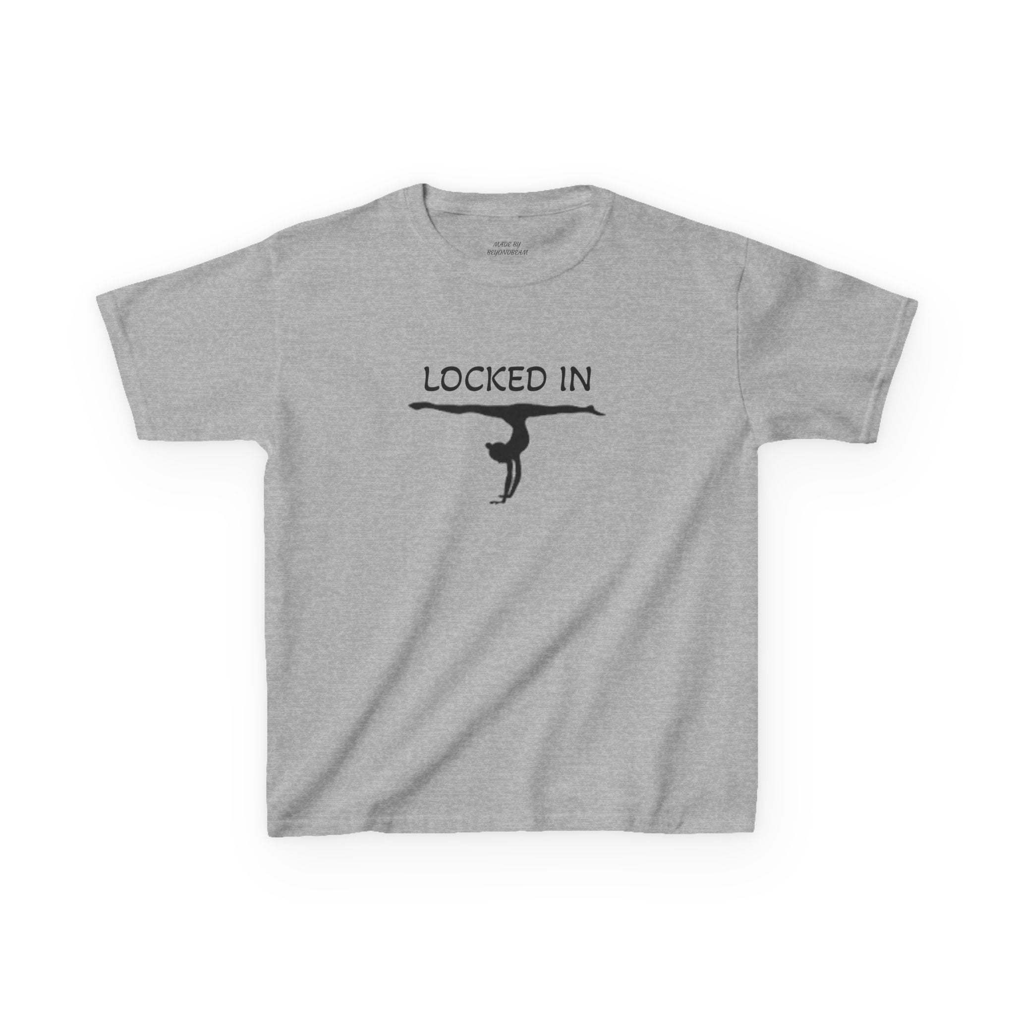 Kids Gymnastics T‑Shirt — "Stay Locked In" Balance Beam Design