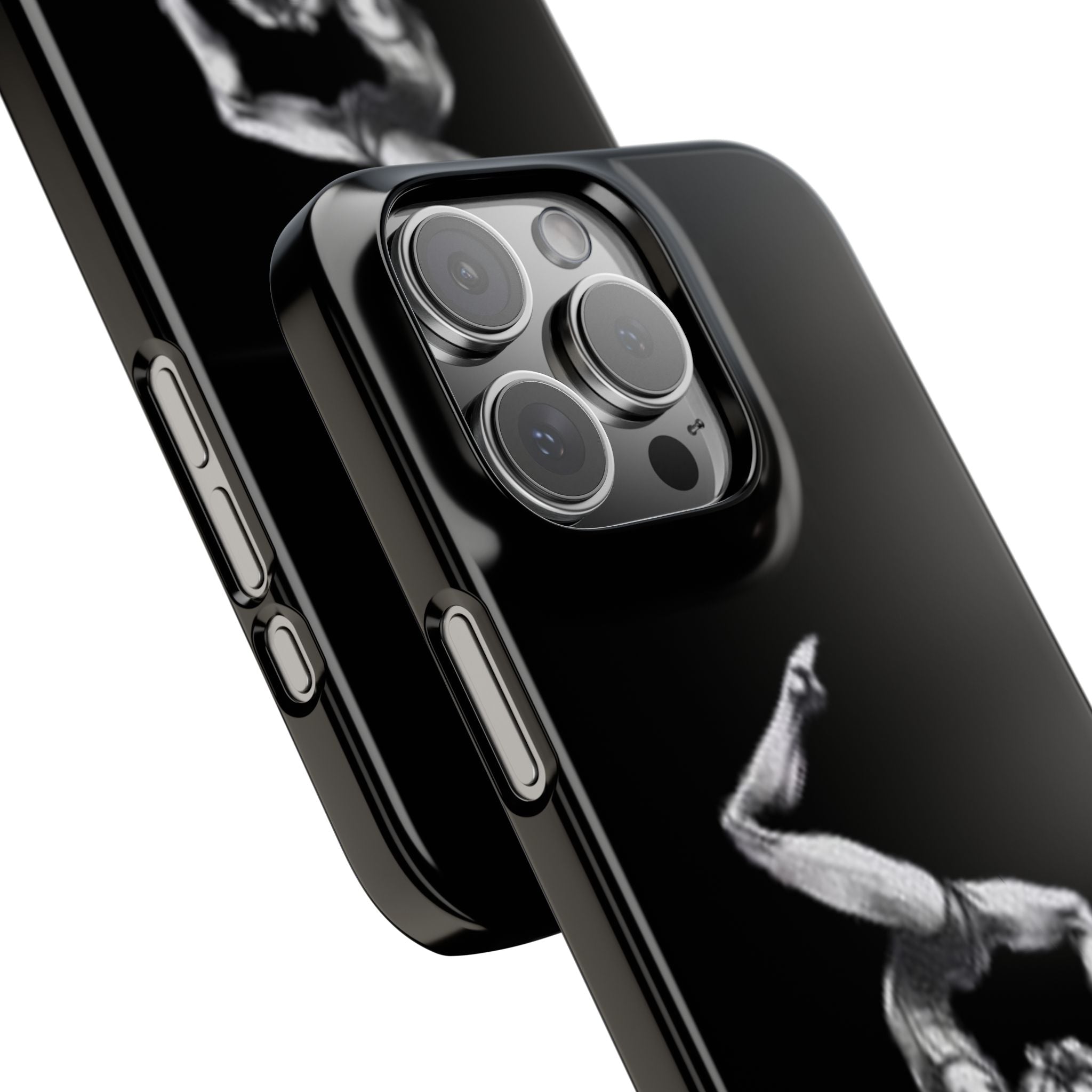 Gymnastics Phone Case — Black Chalk-Style Handstand Design