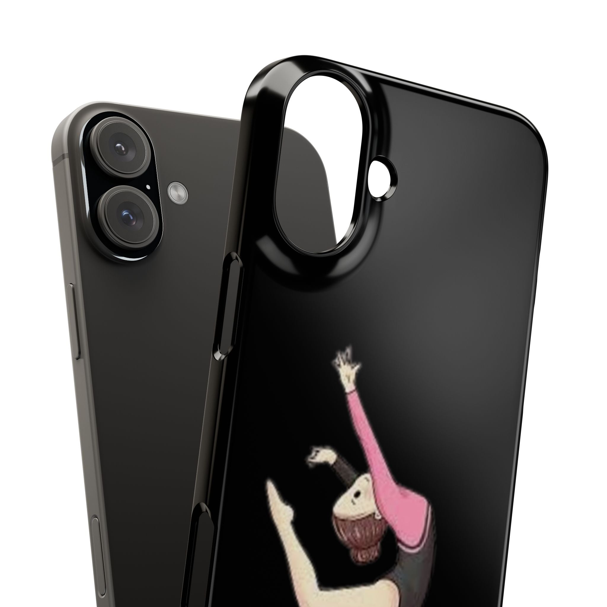 Gymnastics Phone Case — Leaping Girl Snap Case (Black)