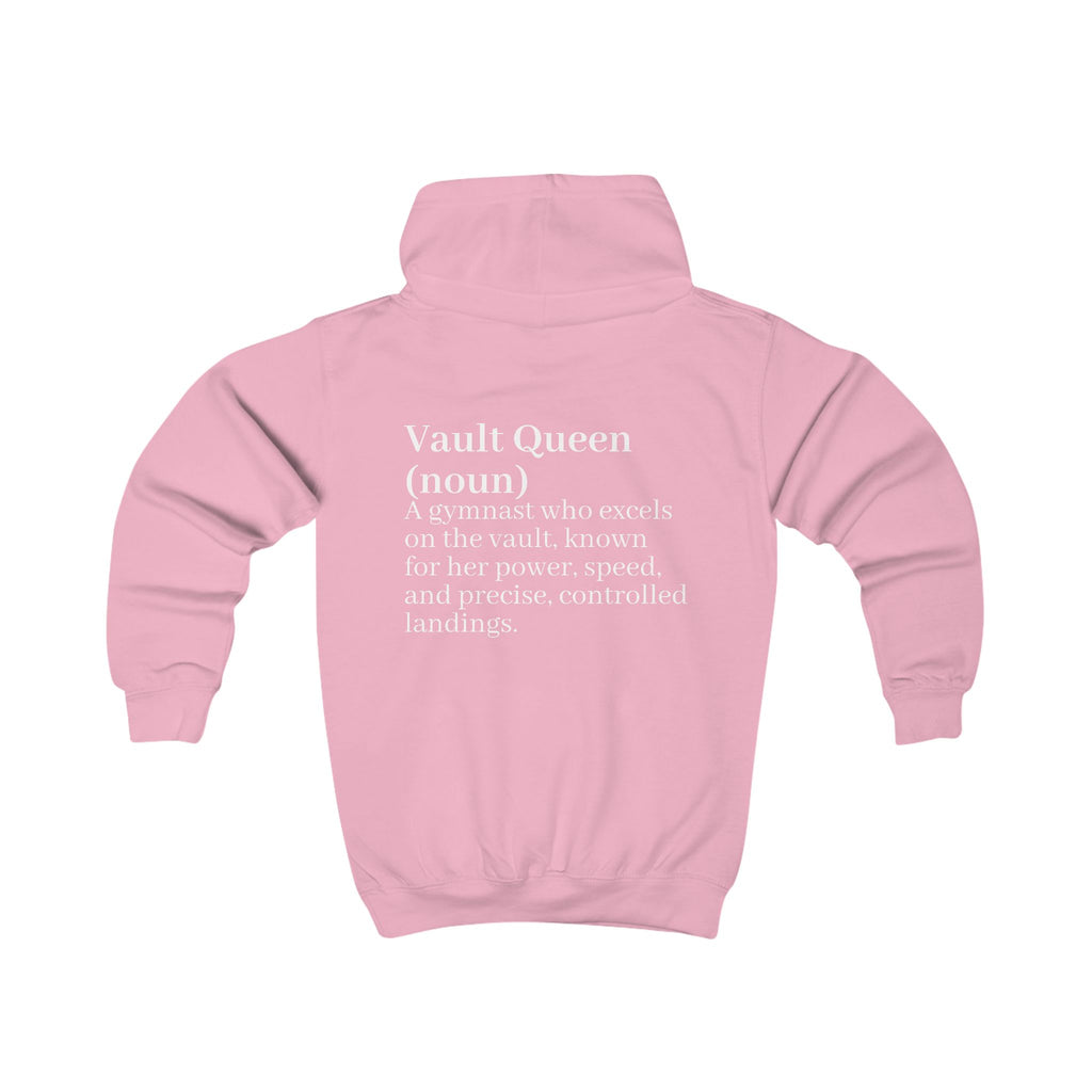 Kids Hoodie - "Vault Queen" Gymnast Definition Hoodie with Custom Name