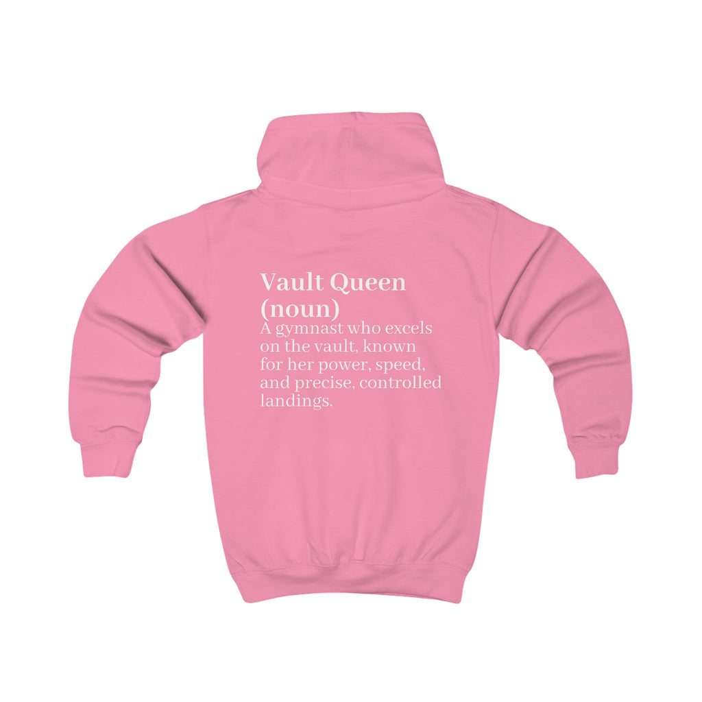 Kids Hoodie - "Vault Queen" Gymnast Definition Hoodie with Custom Name