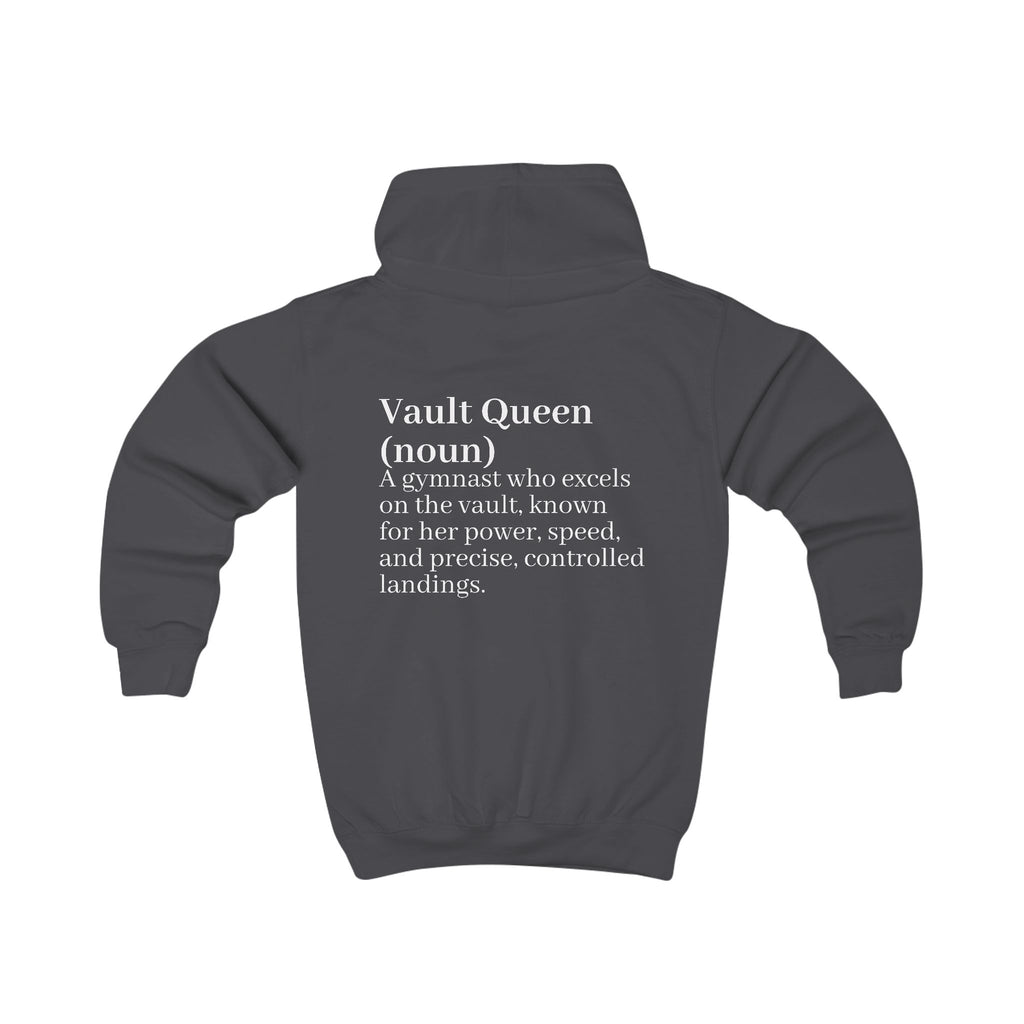 Kids Hoodie - "Vault Queen" Gymnast Definition Hoodie with Custom Name