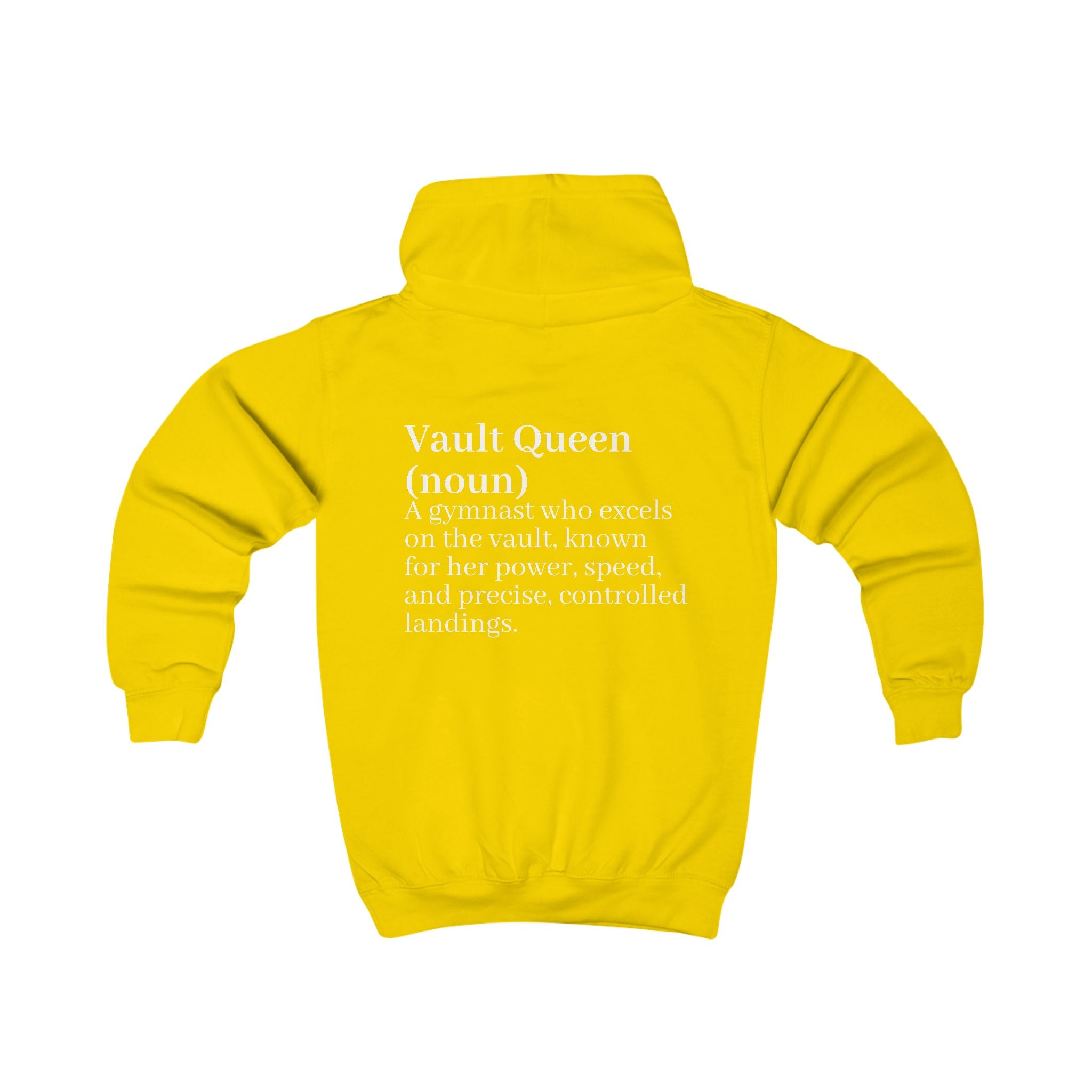 Kids Hoodie - "Vault Queen" Gymnast Definition Hoodie with Custom Name