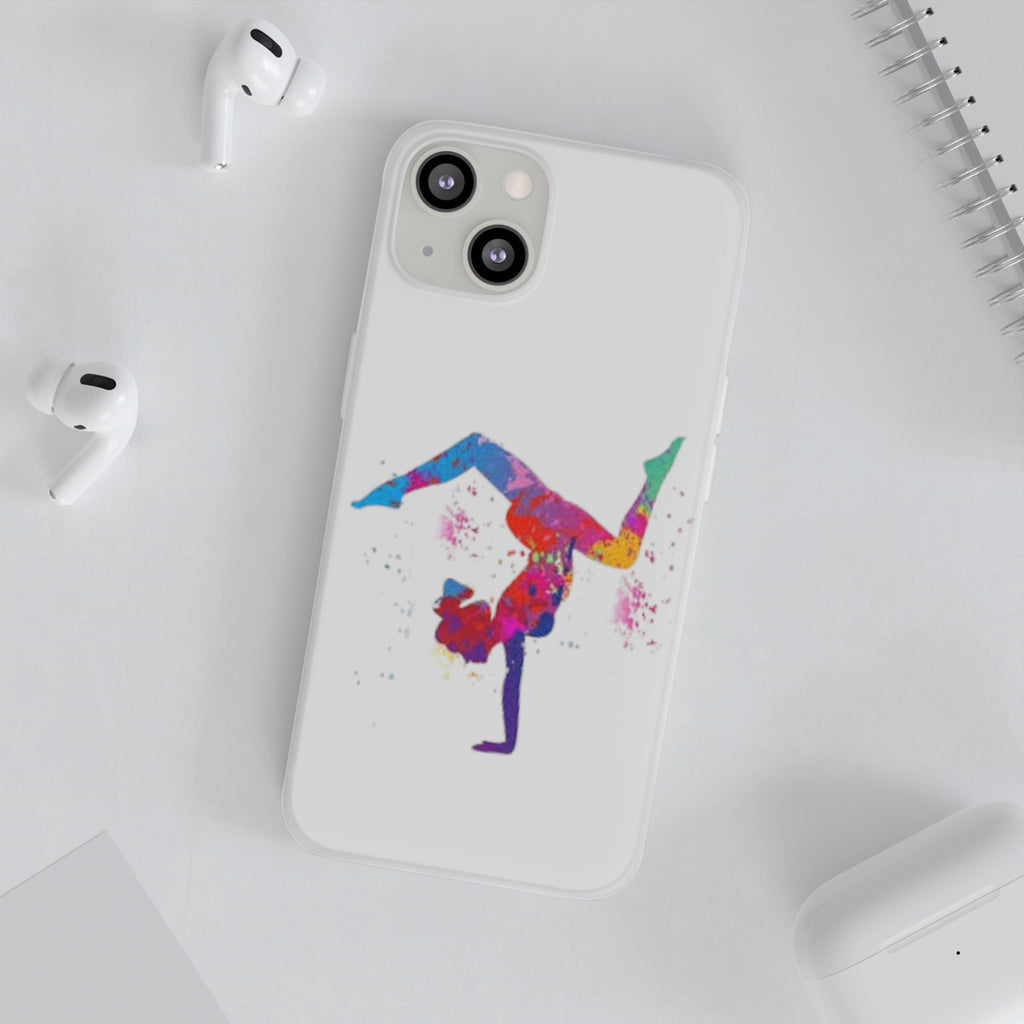 Gymnast Silhouette Phone Case – Colorful Acrobat Watercolor iPhone Cover