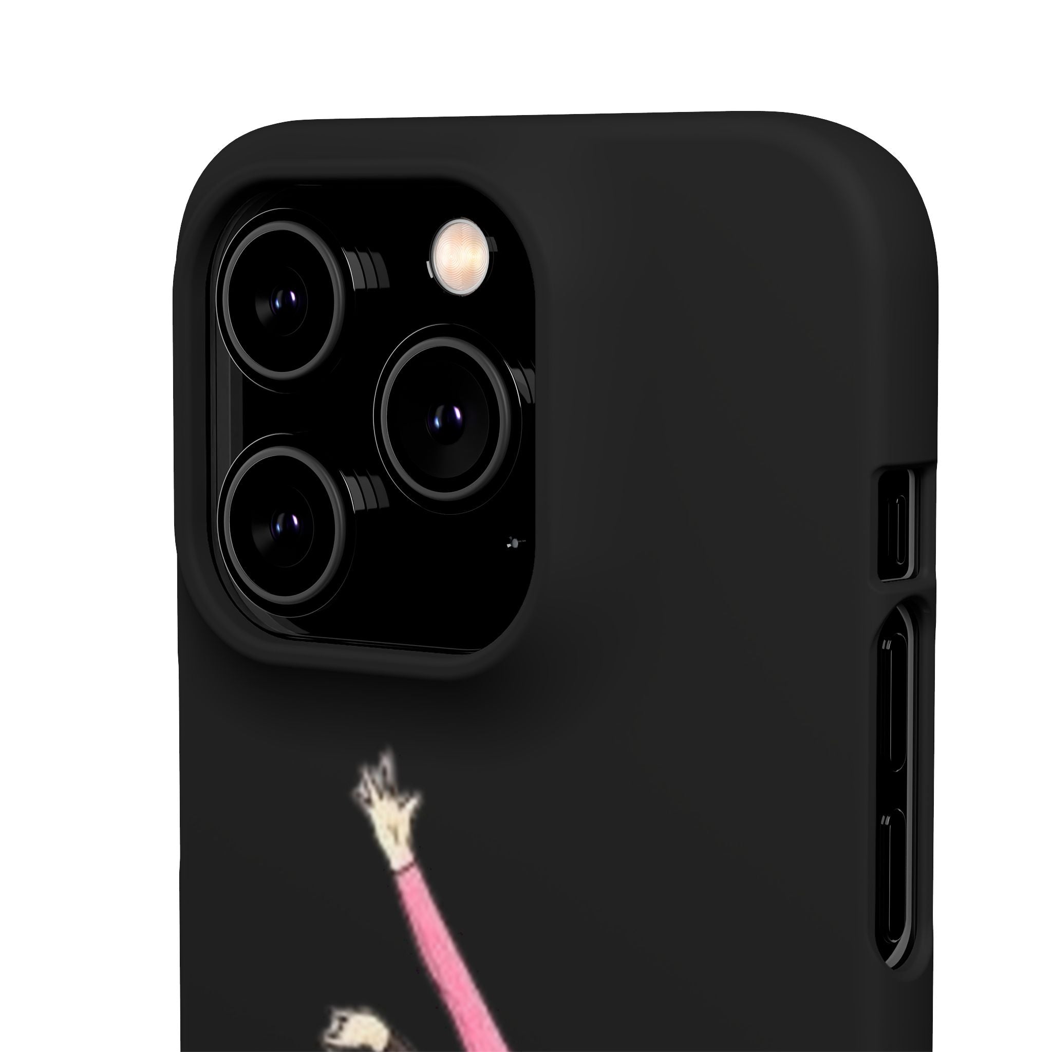 Gymnastics Phone Case — Leaping Girl Snap Case (Black)