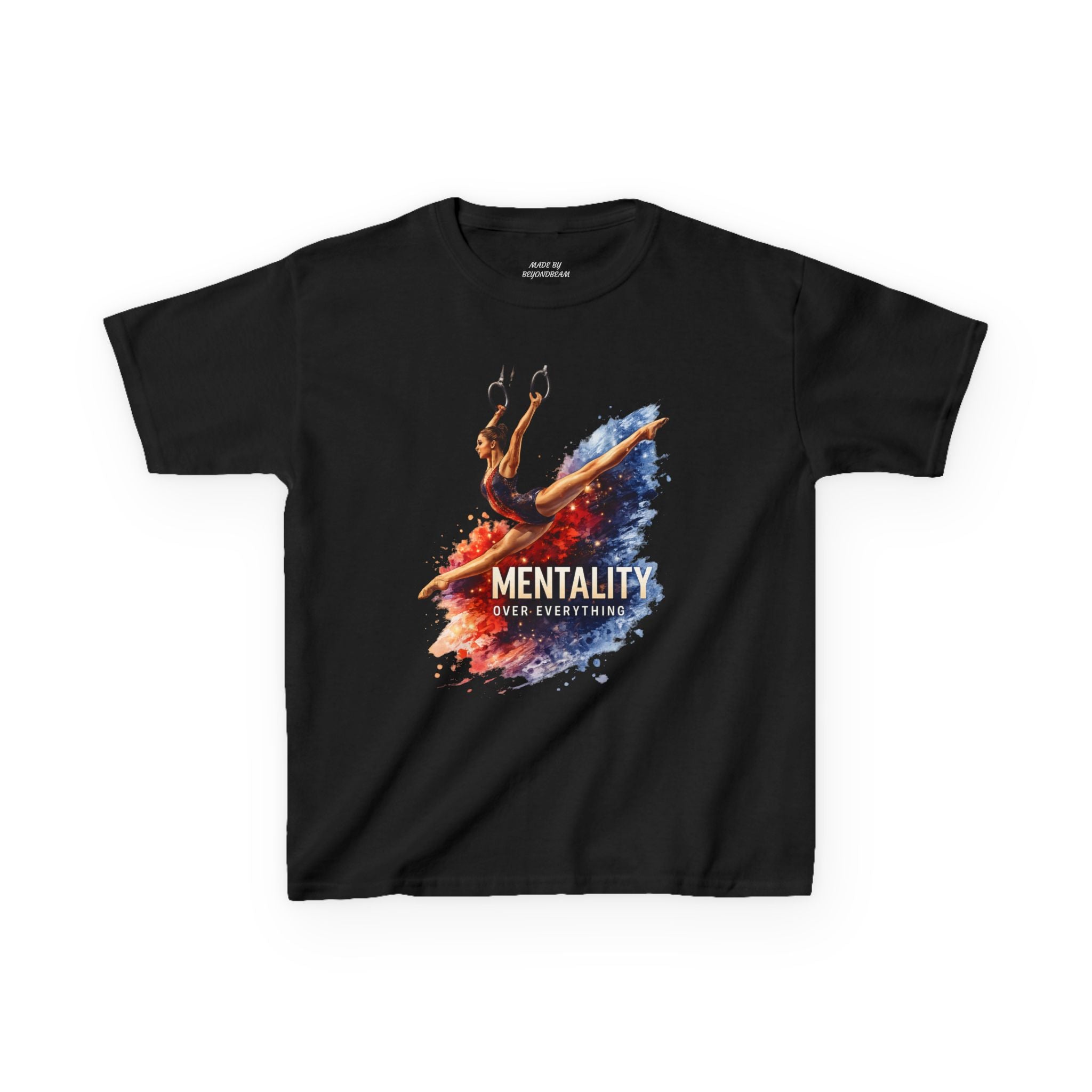 Kids Gymnastics T‑Shirt — 'Mentality: Gymnastics' Colorful Athlete Design