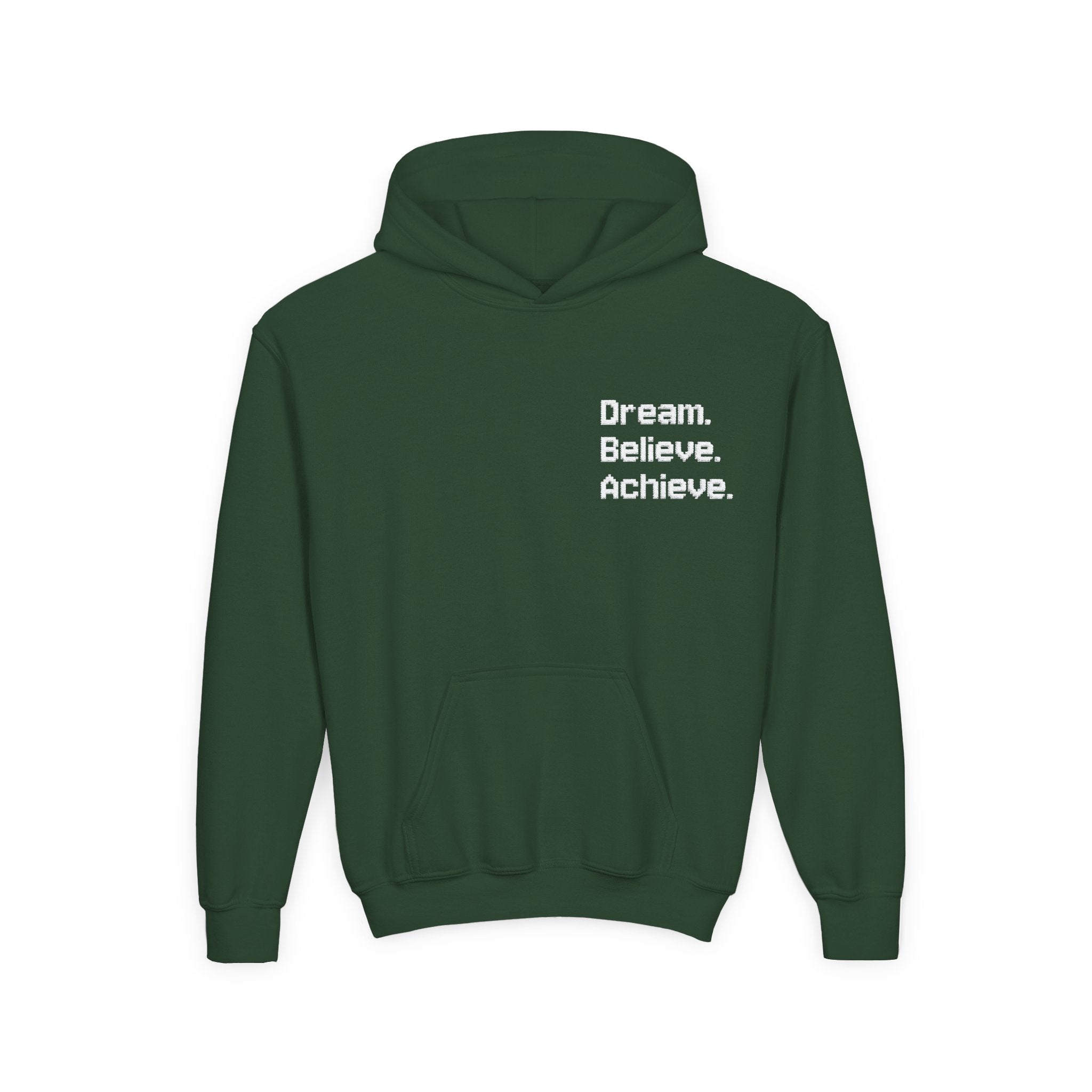 Inspirational Youth Hoodie - Dream Believe Achieve (Kids)