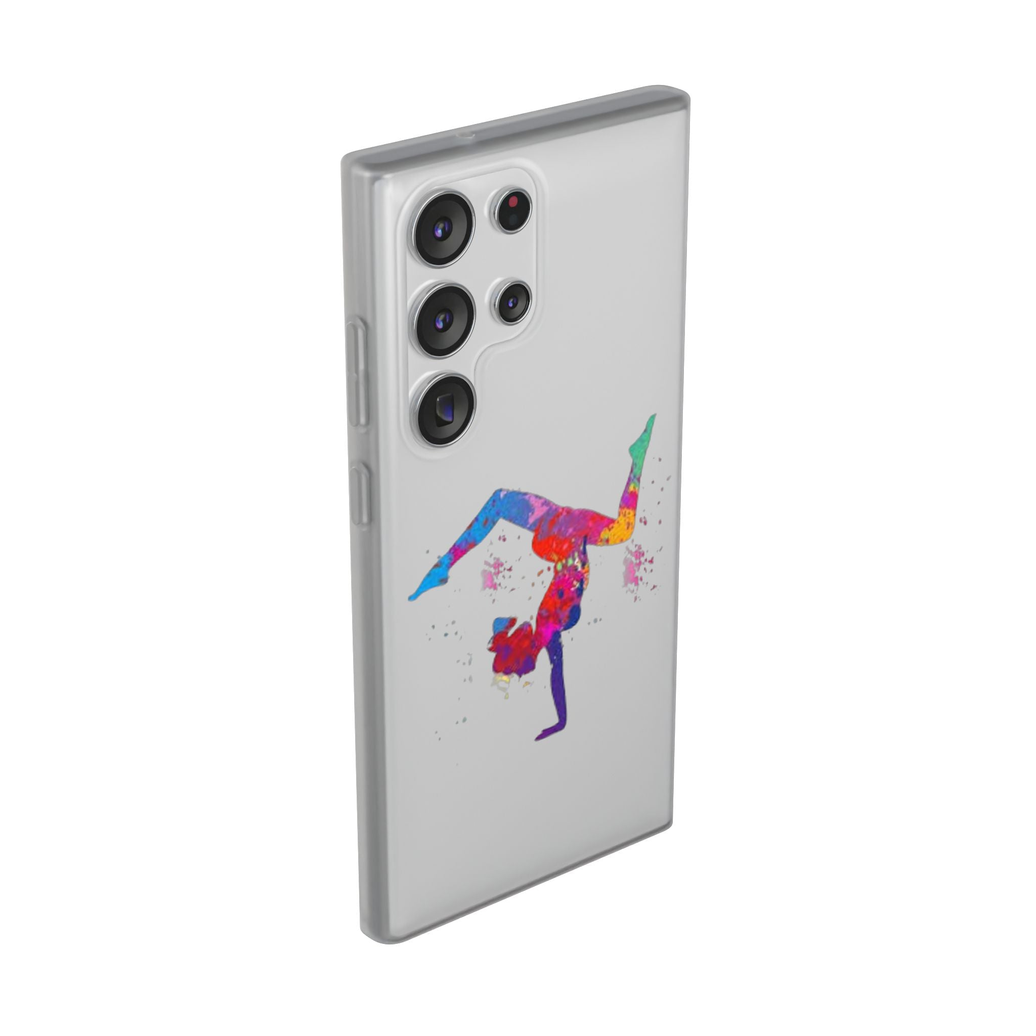 Gymnast Silhouette Phone Case – Colorful Acrobat Watercolor iPhone Cover