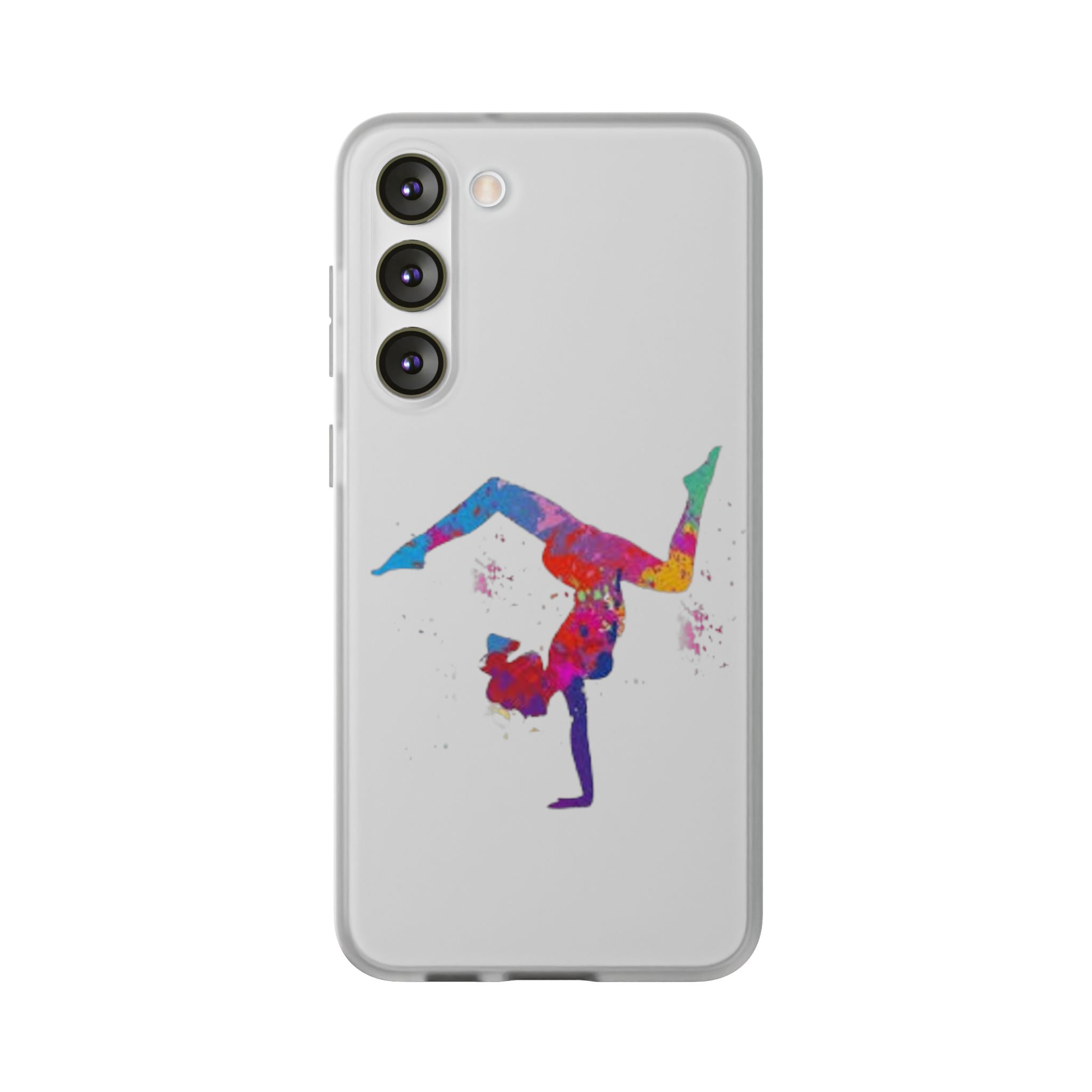 Gymnast Silhouette Phone Case – Colorful Acrobat Watercolor iPhone Cover