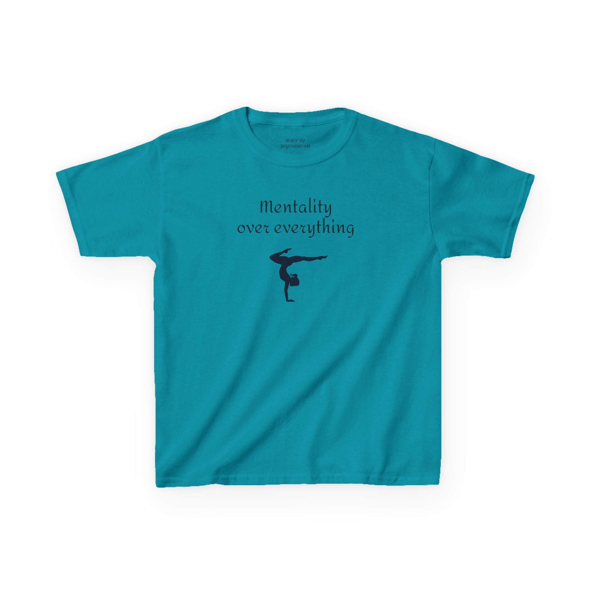 Kids Tee — “Mentality Over Everything” Gymnast Silhouette Shirt