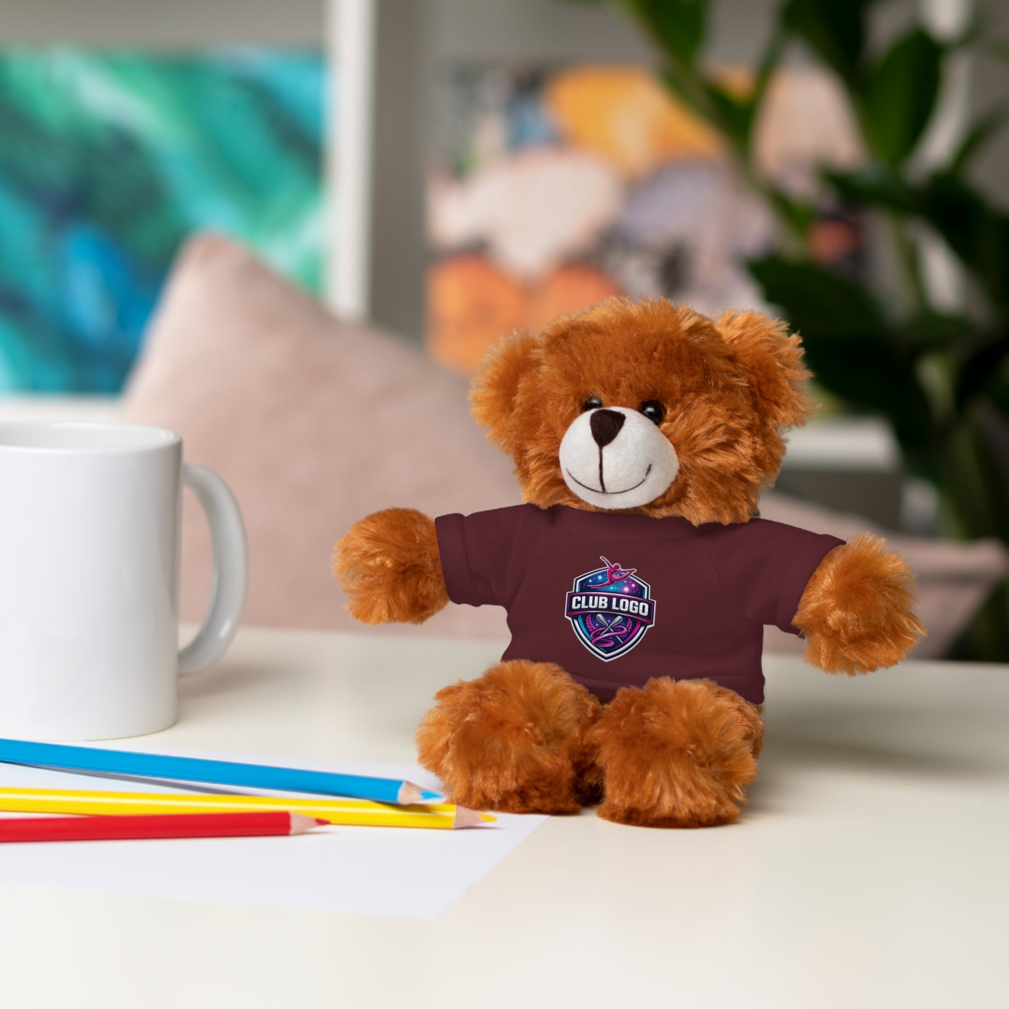 Custom Logo Teddy Bear with Personalized Tee — Plush Gift for Events