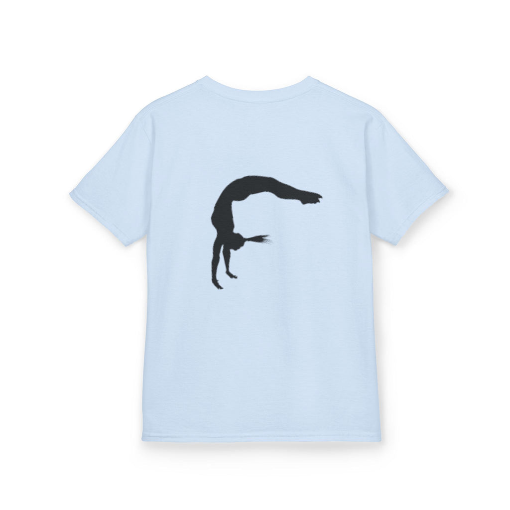 Kids Tee - FEARLESS Gymnastics Shirt with Back Silhouette