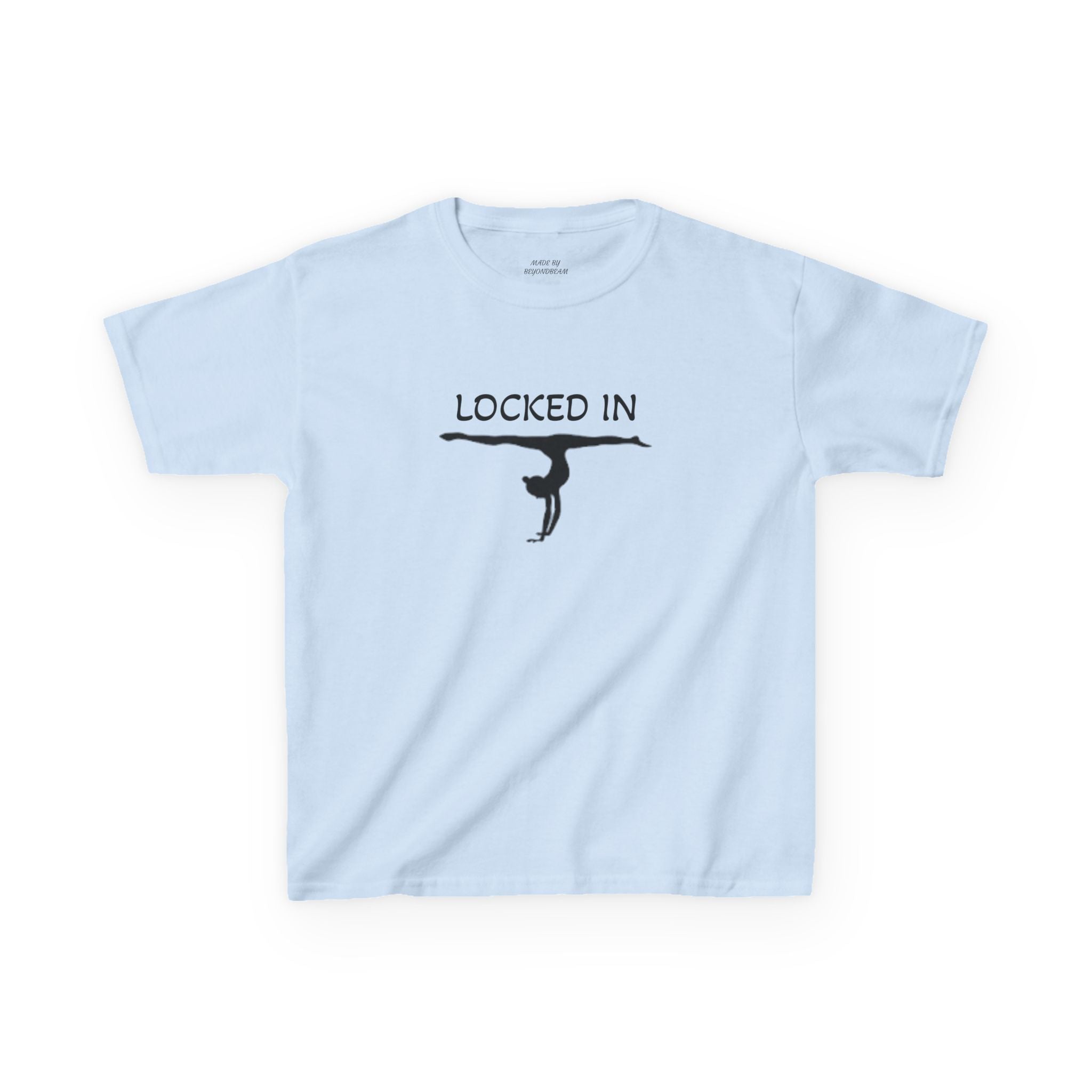 Kids Gymnastics T‑Shirt — "Stay Locked In" Balance Beam Design