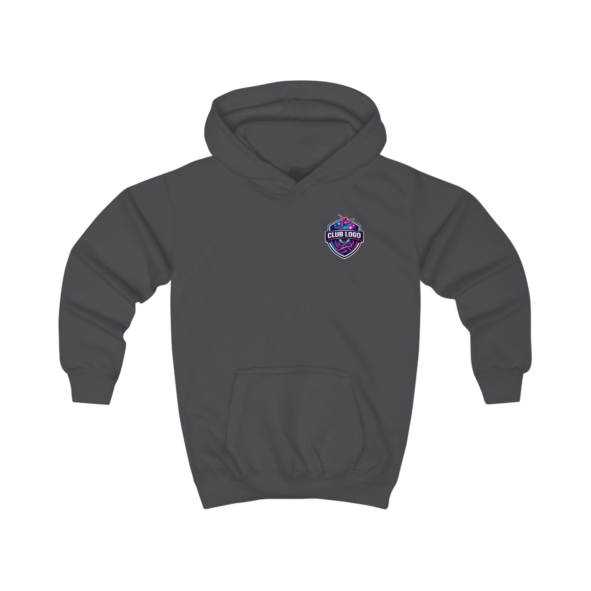 Personalized Club Logo Kids Gymnast Hoodie – Personalized "GYMNAST" Backprint