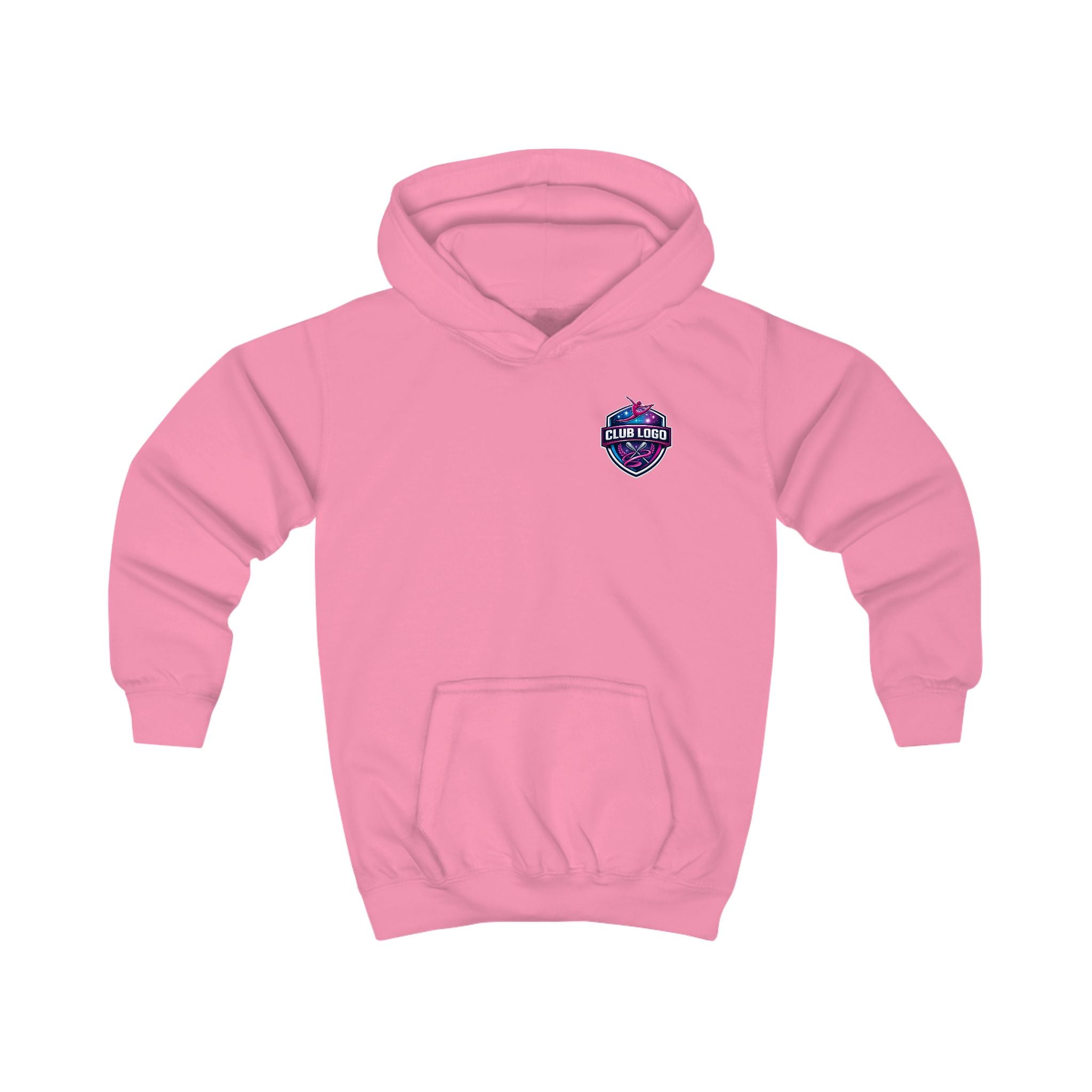 Personalized Club Logo Kids Gymnast Hoodie – Personalized "GYMNAST" Backprint
