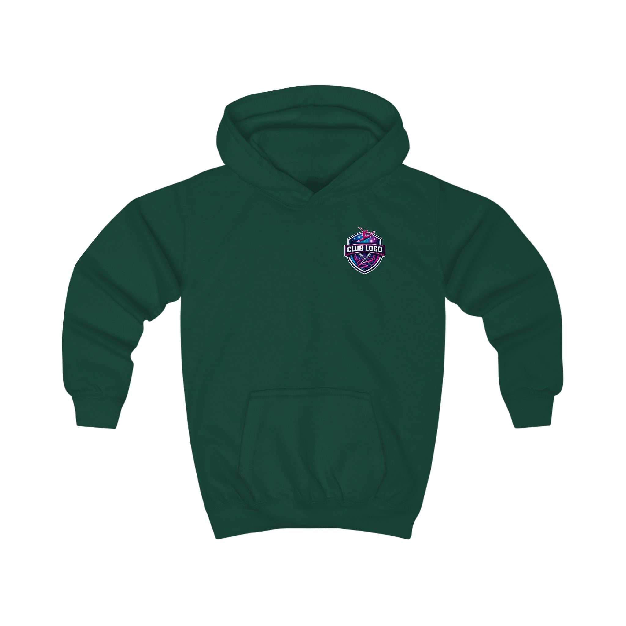 Personalized Club Logo Kids Gymnast Hoodie – Personalized "GYMNAST" Backprint