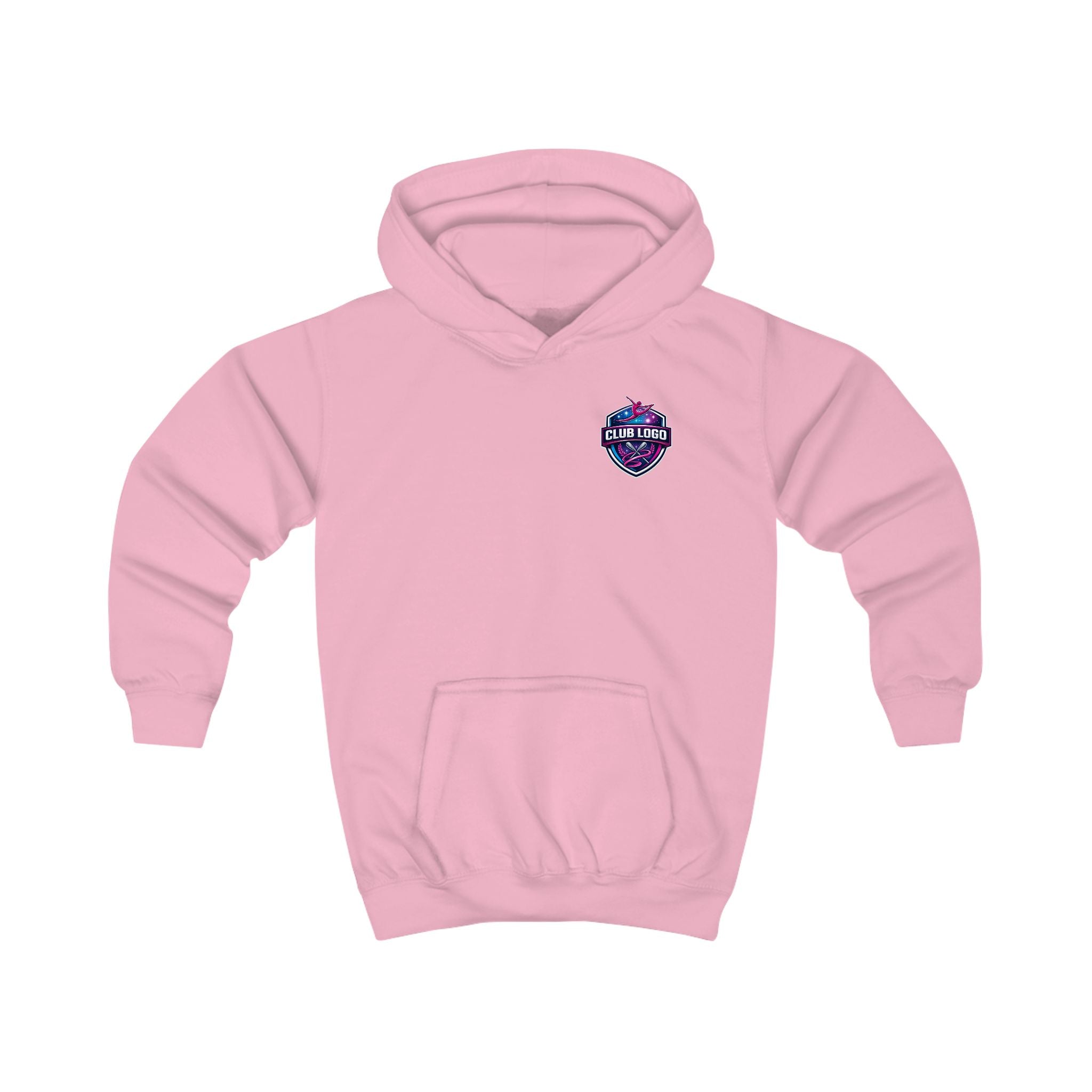 Personalized Club Logo Kids Gymnast Hoodie – Personalized "GYMNAST" Backprint