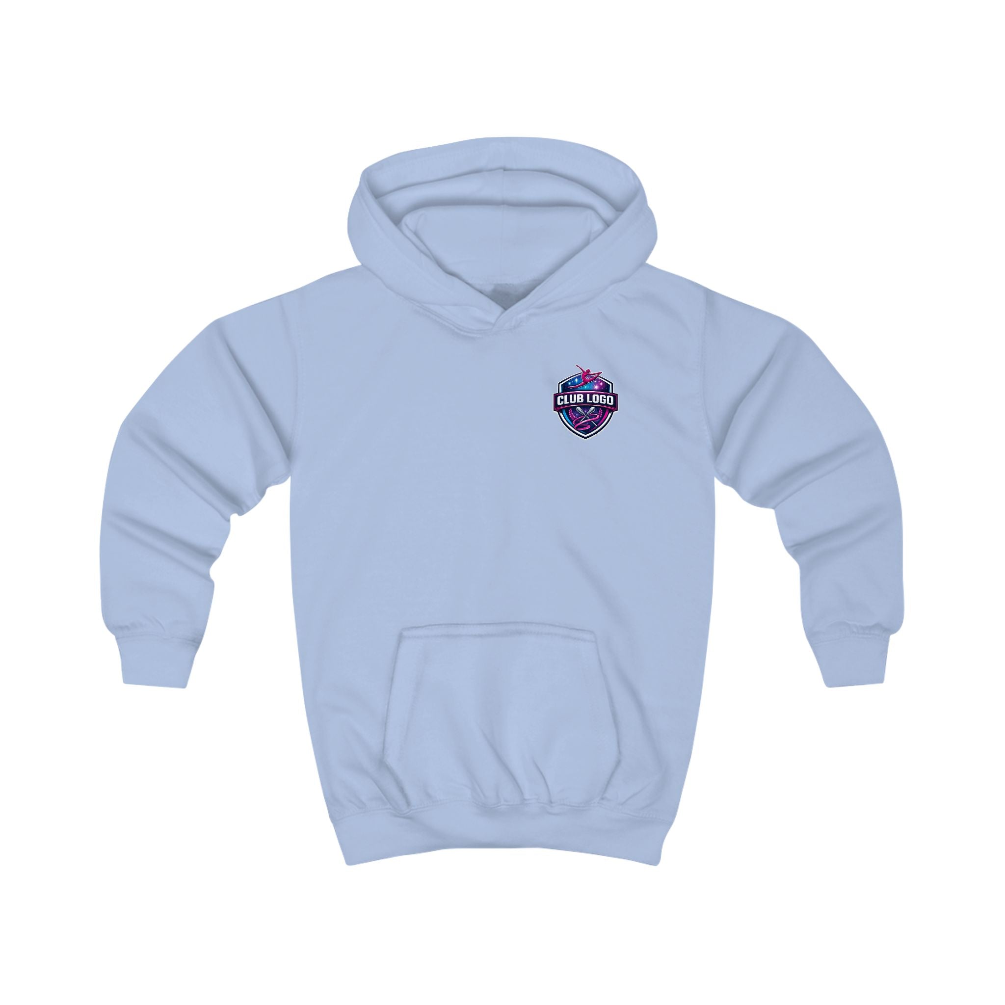 Personalized Club Logo Kids Gymnast Hoodie – Personalized "GYMNAST" Backprint