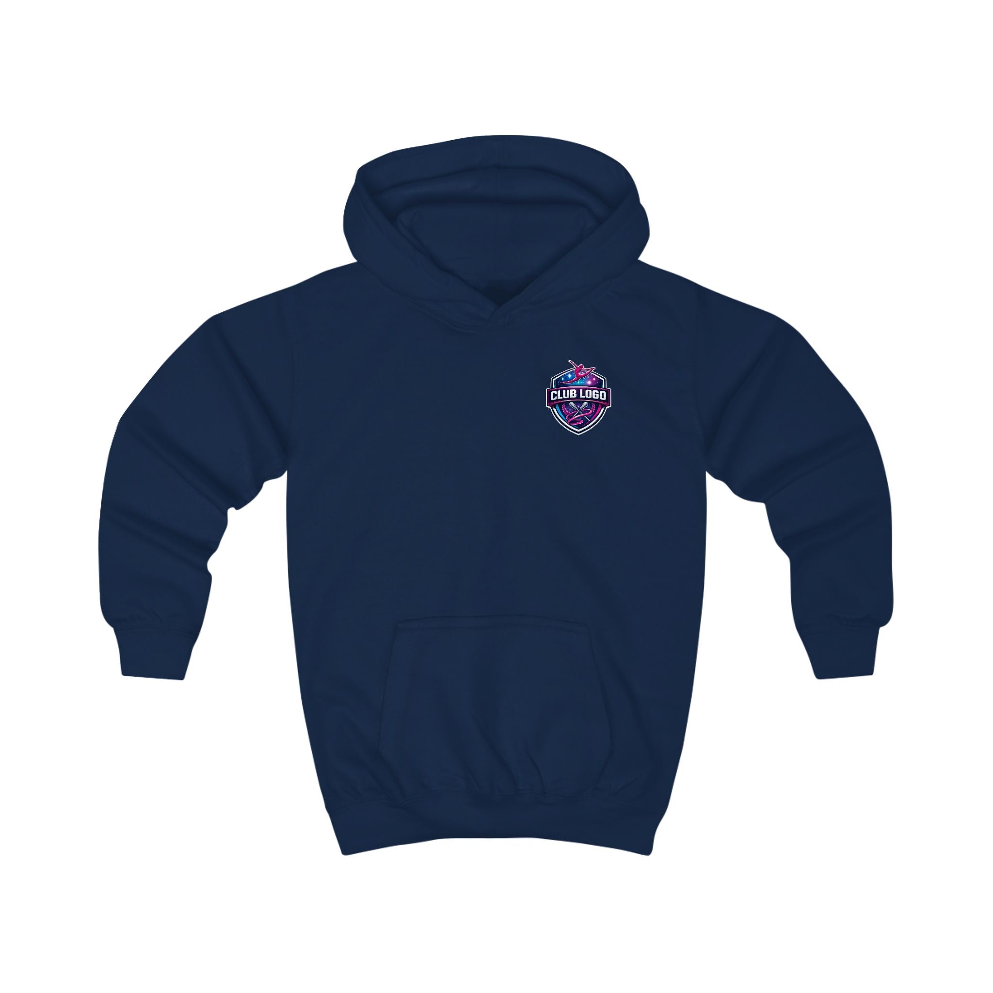 Personalized Club Logo Kids Gymnast Hoodie – Personalized "GYMNAST" Backprint