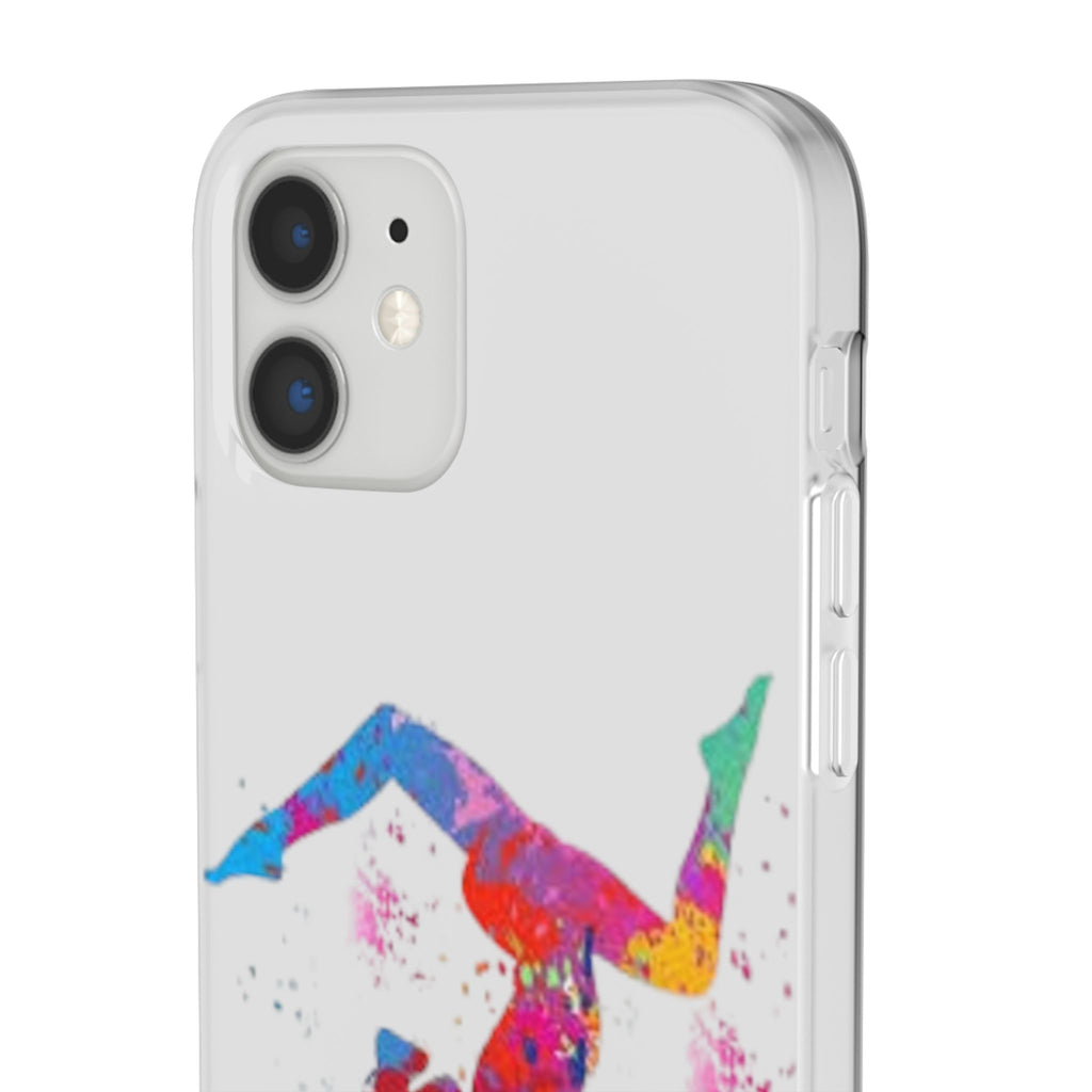 Gymnast Silhouette Phone Case – Colorful Acrobat Watercolor iPhone Cover