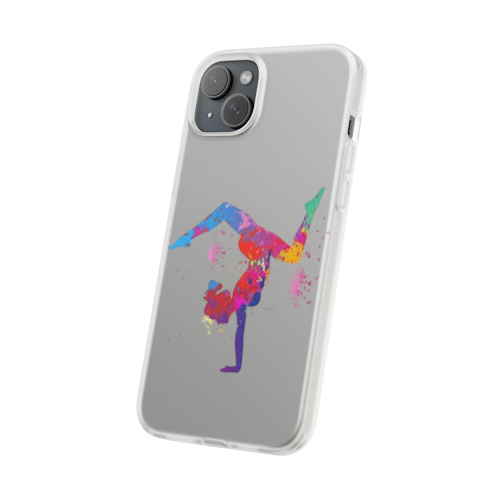 Gymnast Silhouette Phone Case – Colorful Acrobat Watercolor iPhone Cover