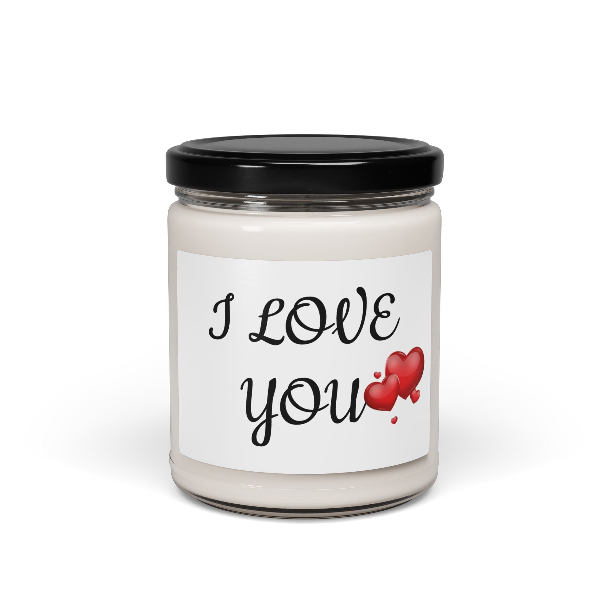 I Love You Scented Soy Candle — 9oz Romantic Gift Candle with Heart Design