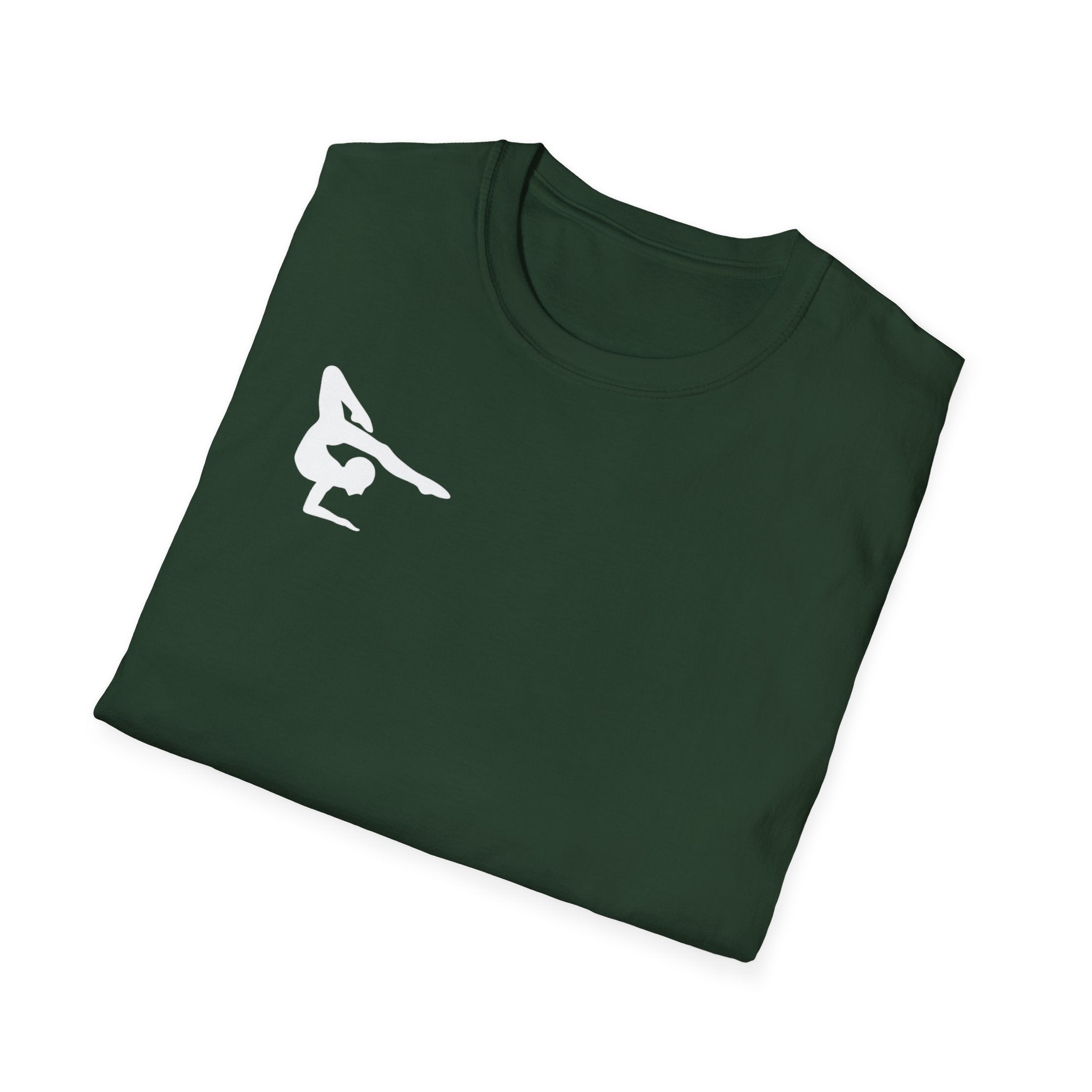 Relentless Gymnastics T-Shirt — Back Silhouette Athletic Tee (Adults)