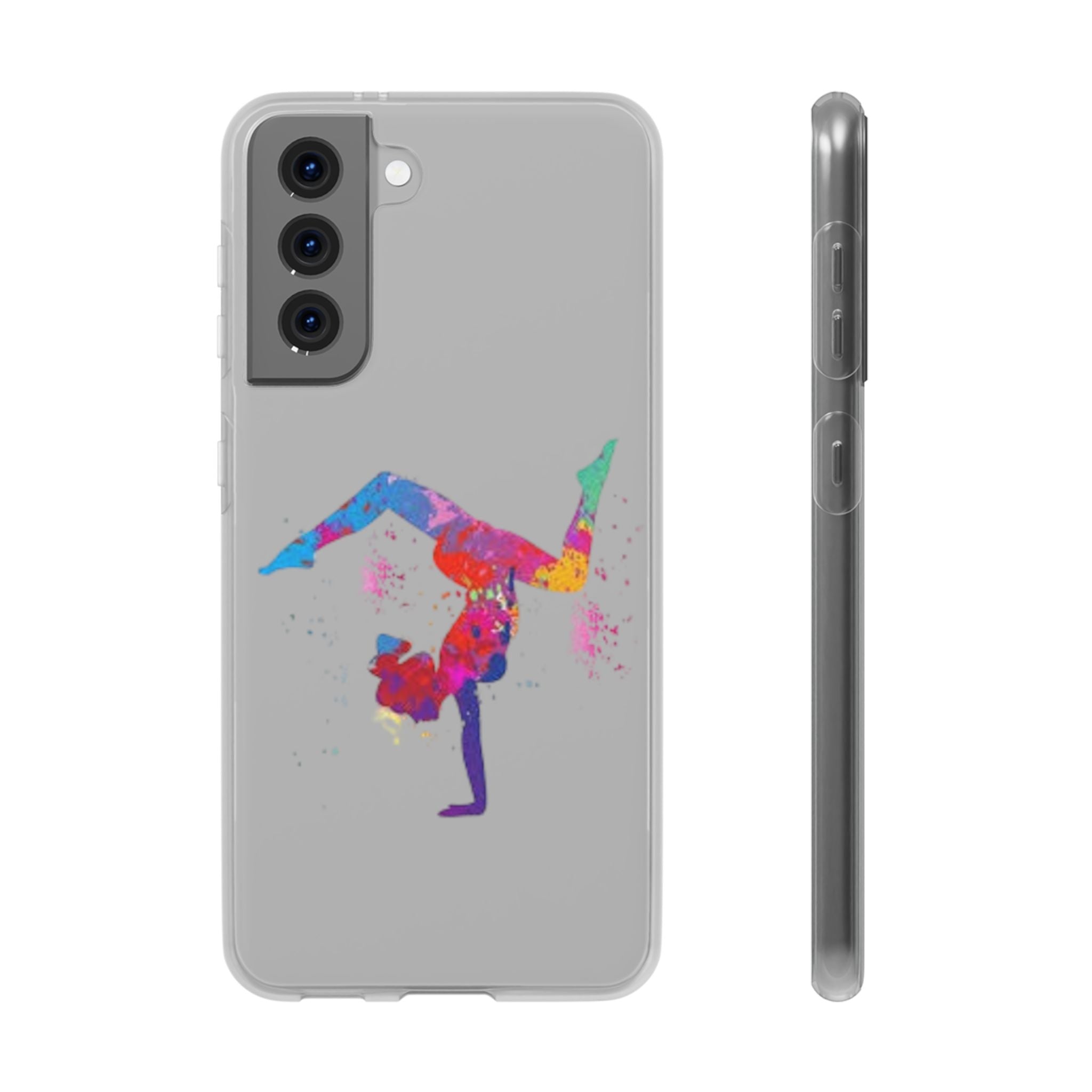 Gymnast Silhouette Phone Case – Colorful Acrobat Watercolor iPhone Cover