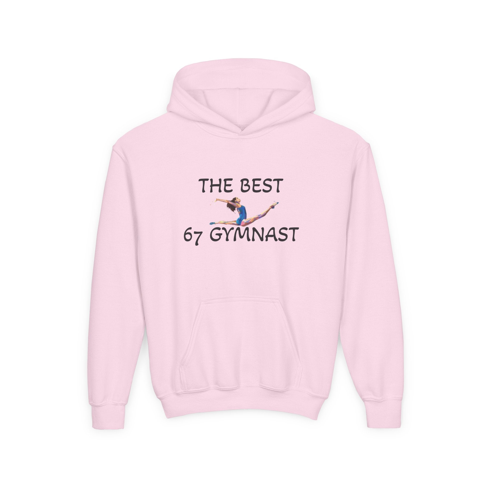Youth Gymnast Hoodie — "The Best 67 Gymnast" Cute Gymnastics Sweatshirt (Kids)