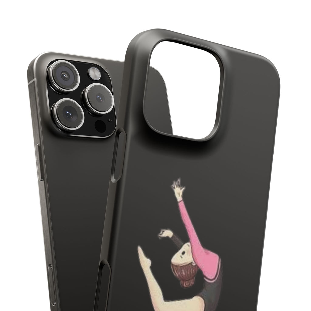 Gymnastics Phone Case — Leaping Girl Snap Case (Black)