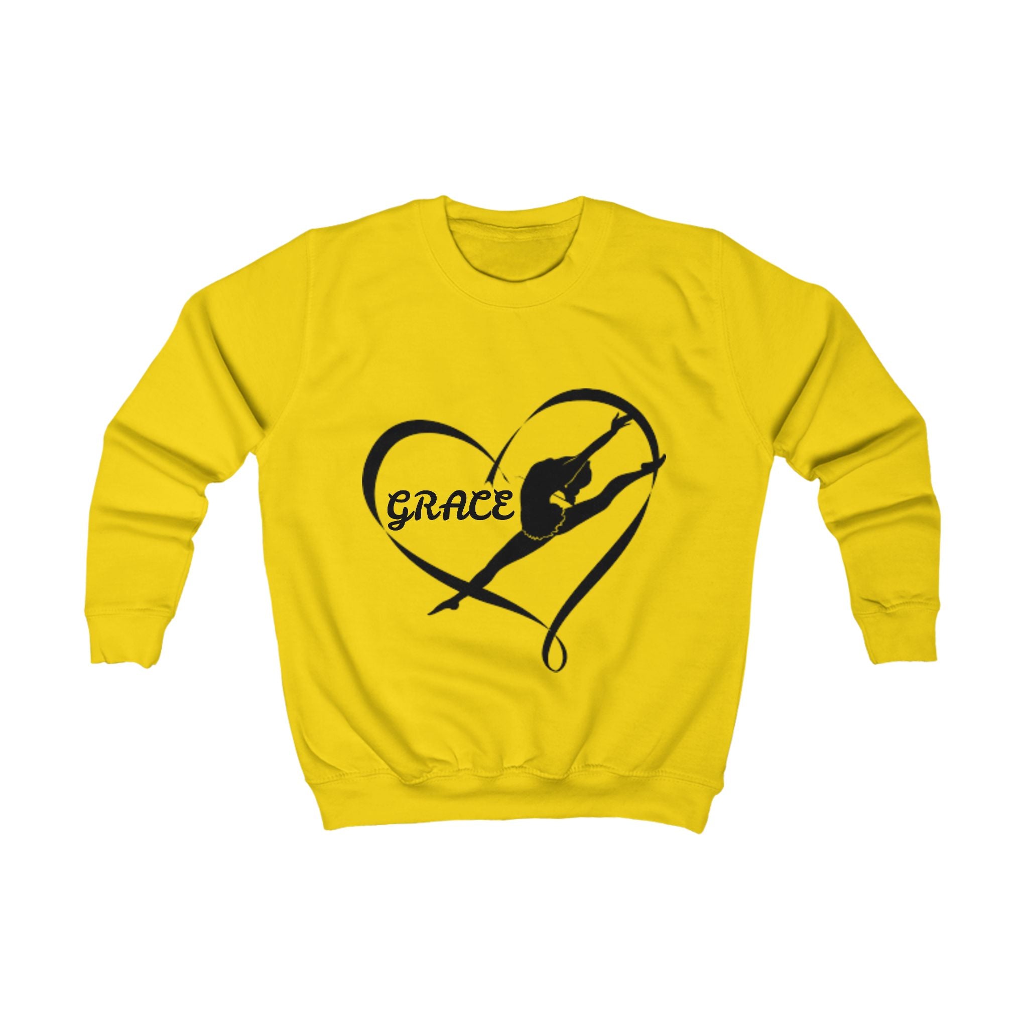 Kids Sweatshirt — Grace Dance Heart Gymnastics Crewneck