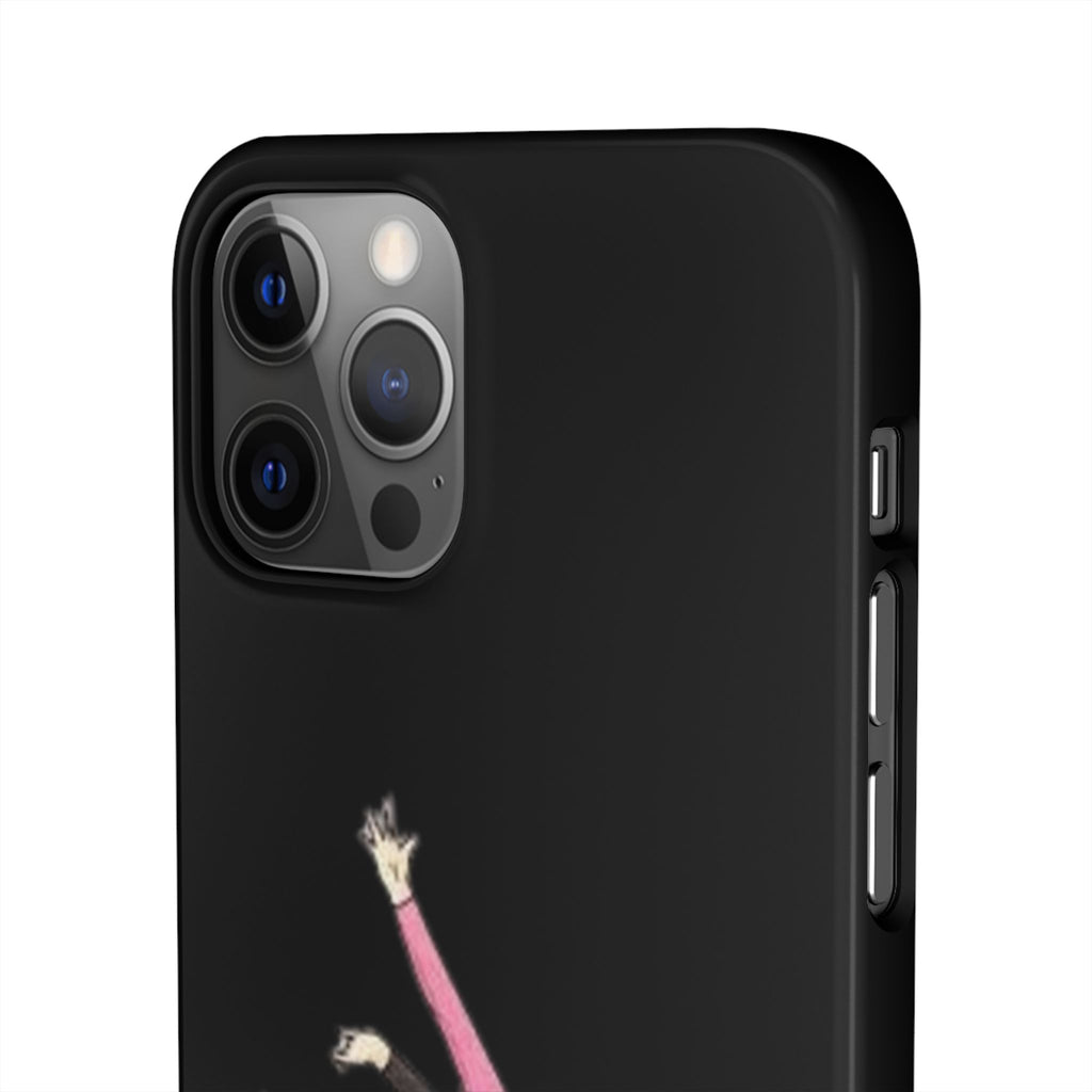 Gymnastics Phone Case — Leaping Girl Snap Case (Black)