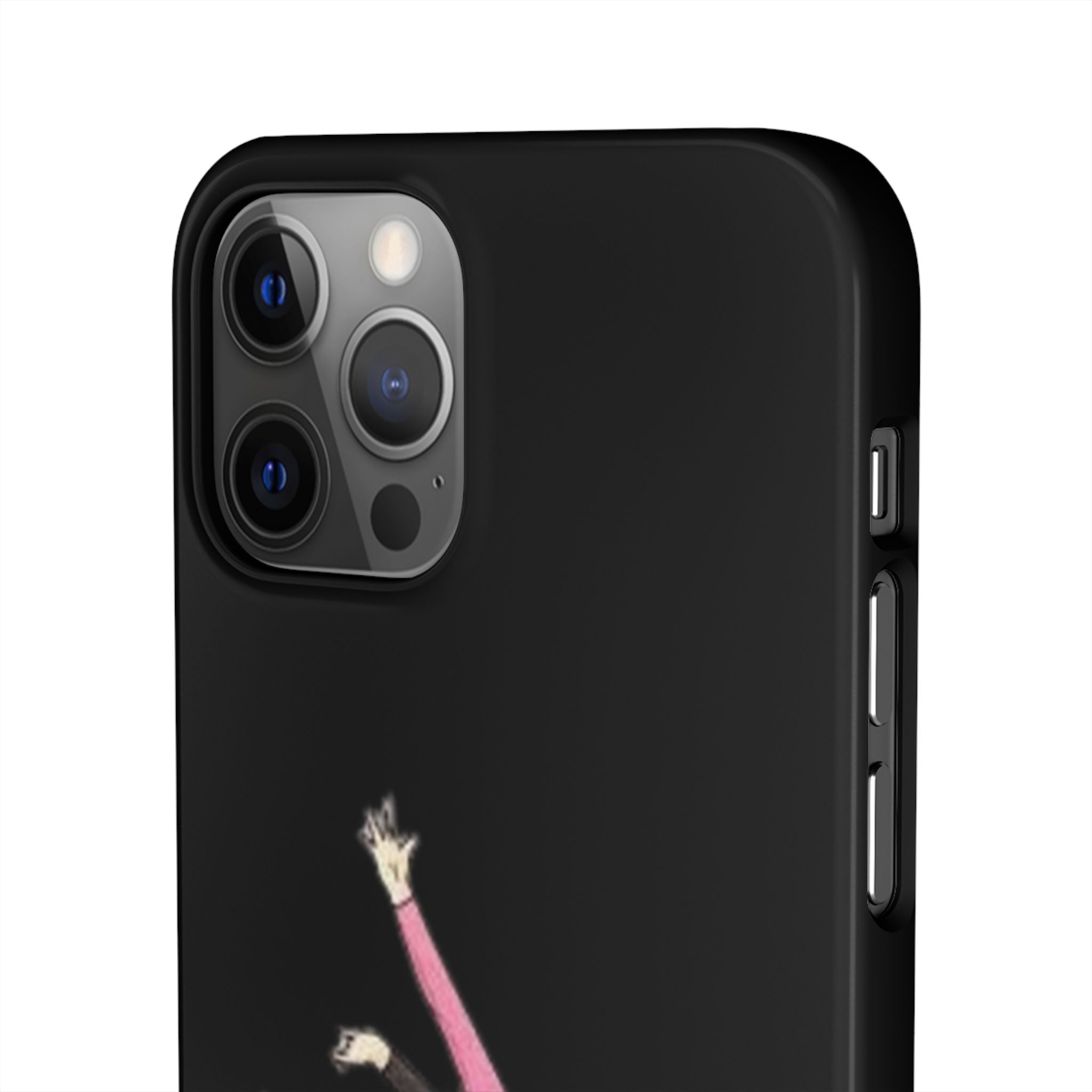 Gymnastics Phone Case — Leaping Girl Snap Case (Black)