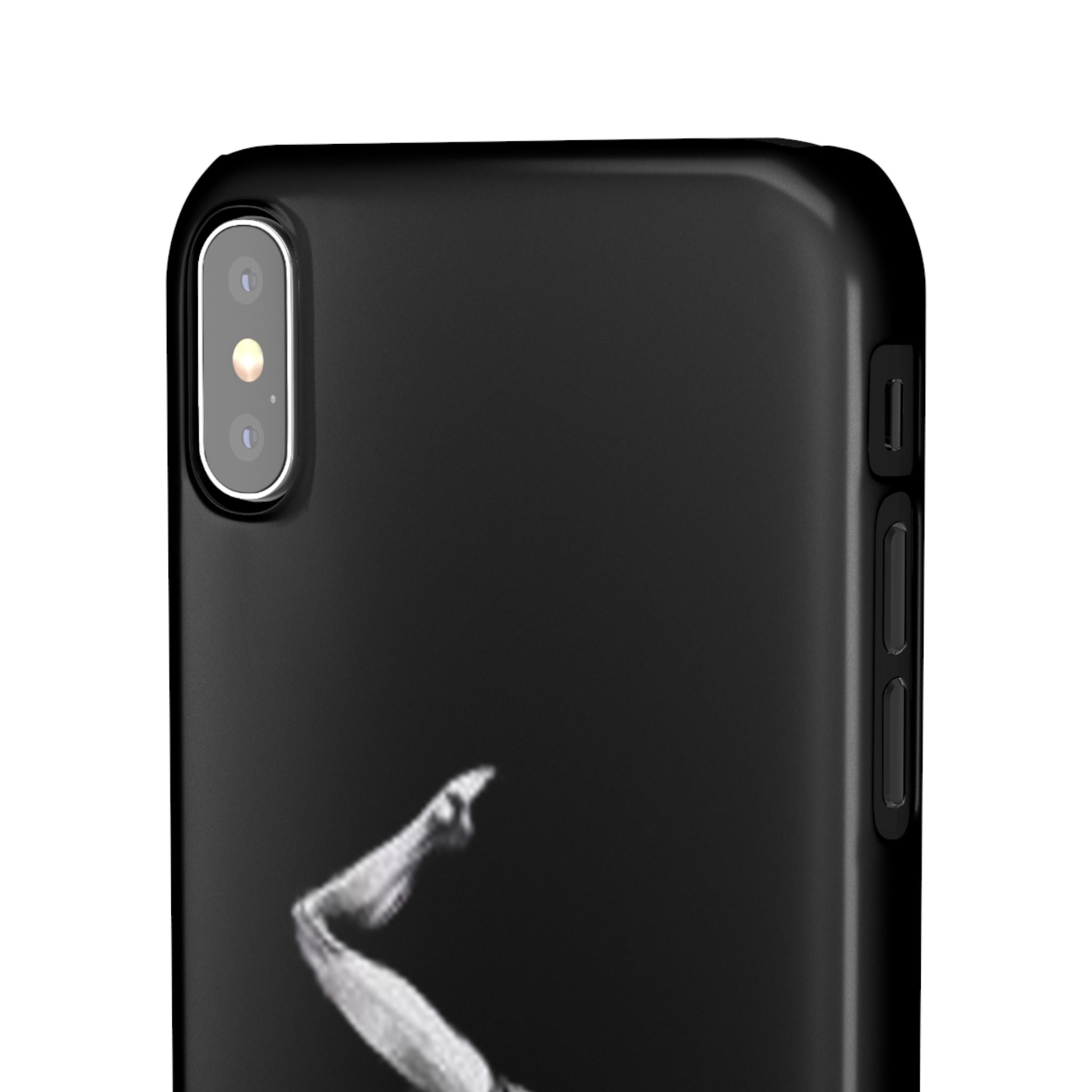 Coach Gymnastics Phone Case — Black Snap Phone Cover with Gymnast Silhouette