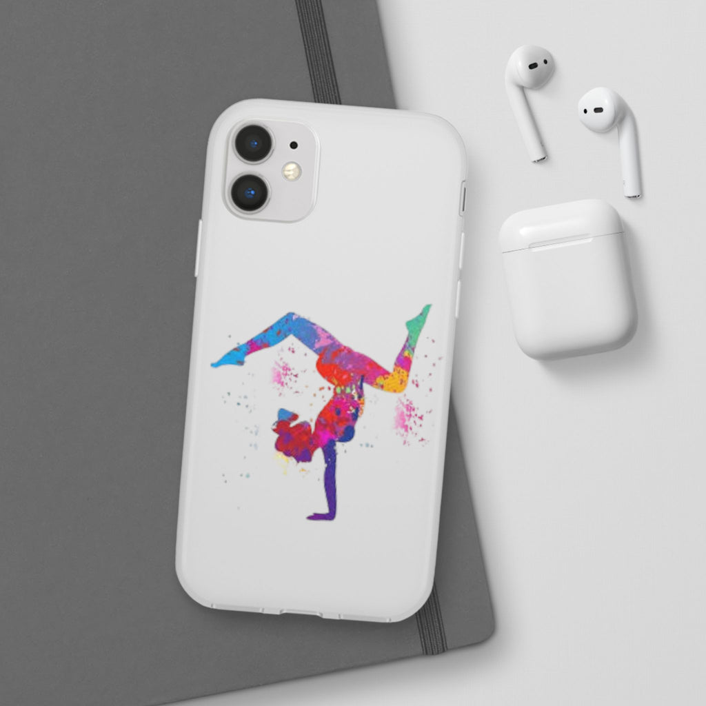 Gymnast Silhouette Phone Case – Colorful Acrobat Watercolor iPhone Cover