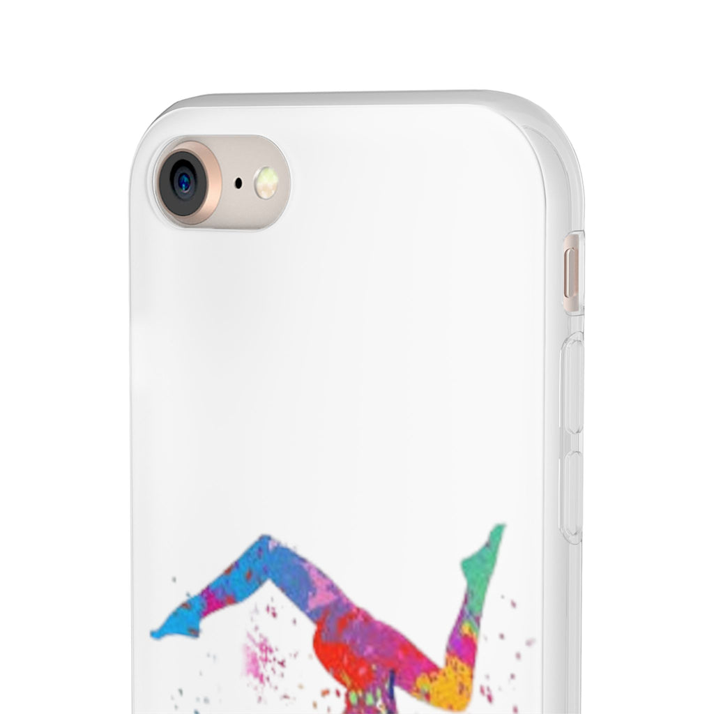 Gymnast Silhouette Phone Case – Colorful Acrobat Watercolor iPhone Cover