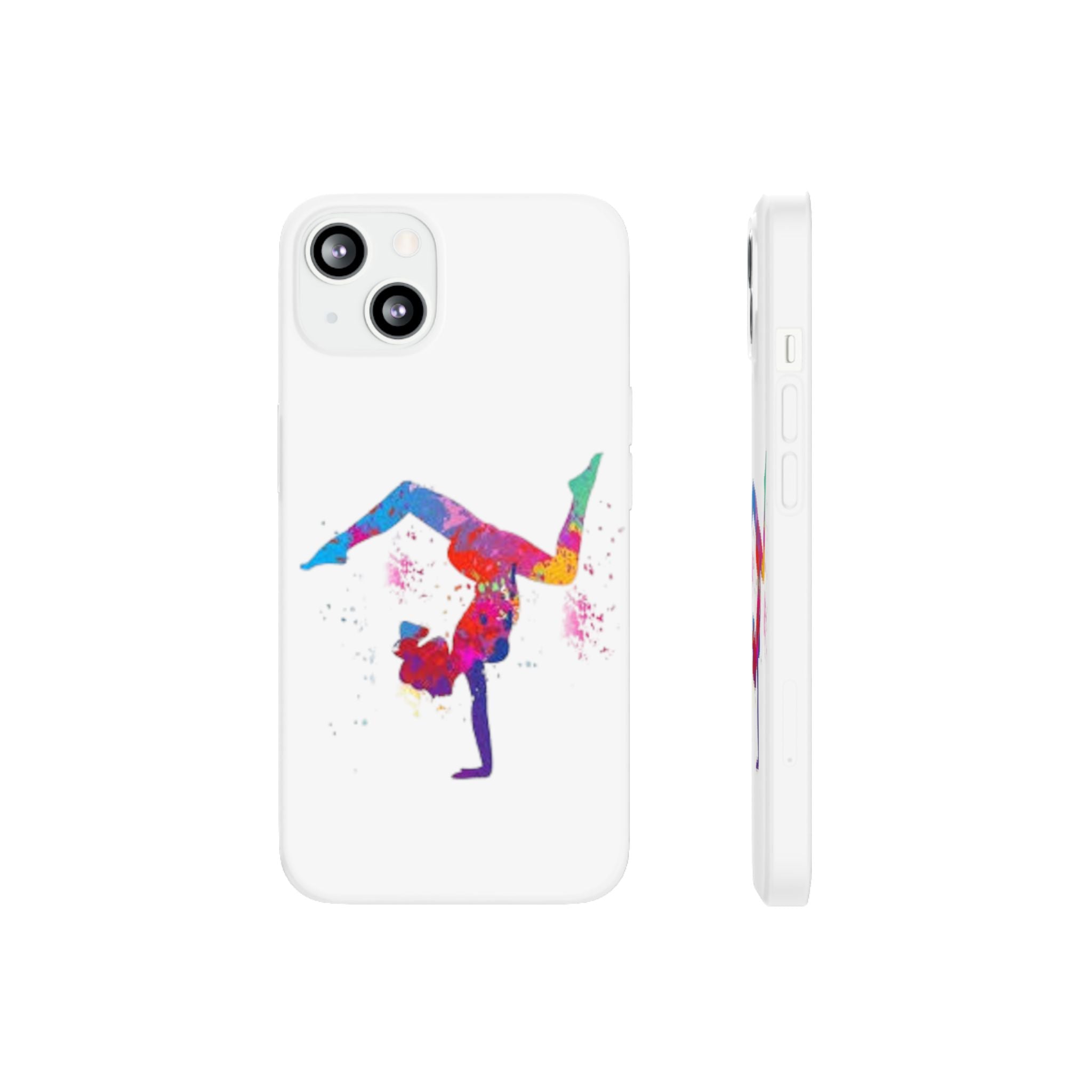 Gymnast Silhouette Phone Case – Colorful Acrobat Watercolor iPhone Cover