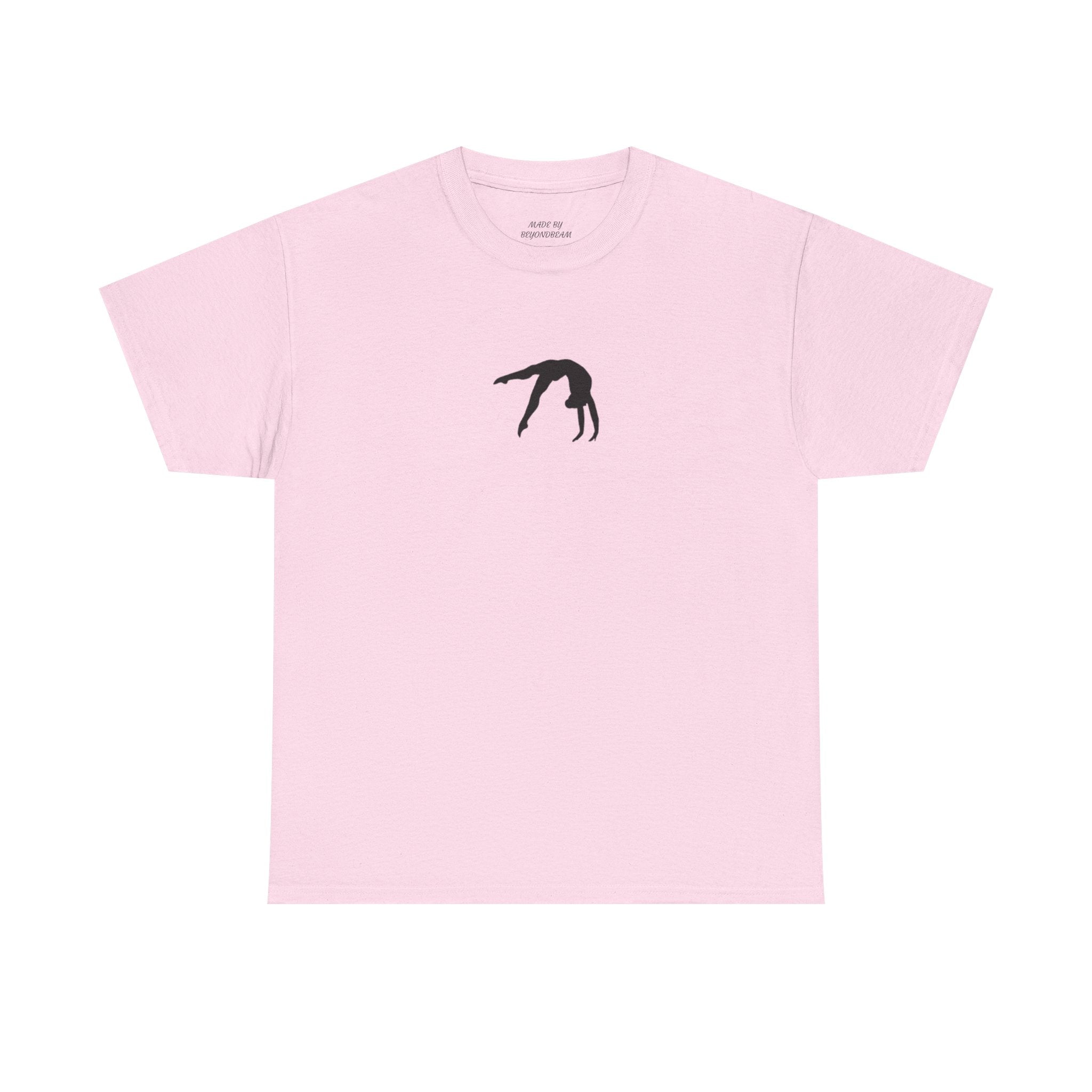 Gymnast Silhouette T-Shirt — Minimal Backbend Design Athletic Tee (Adults)