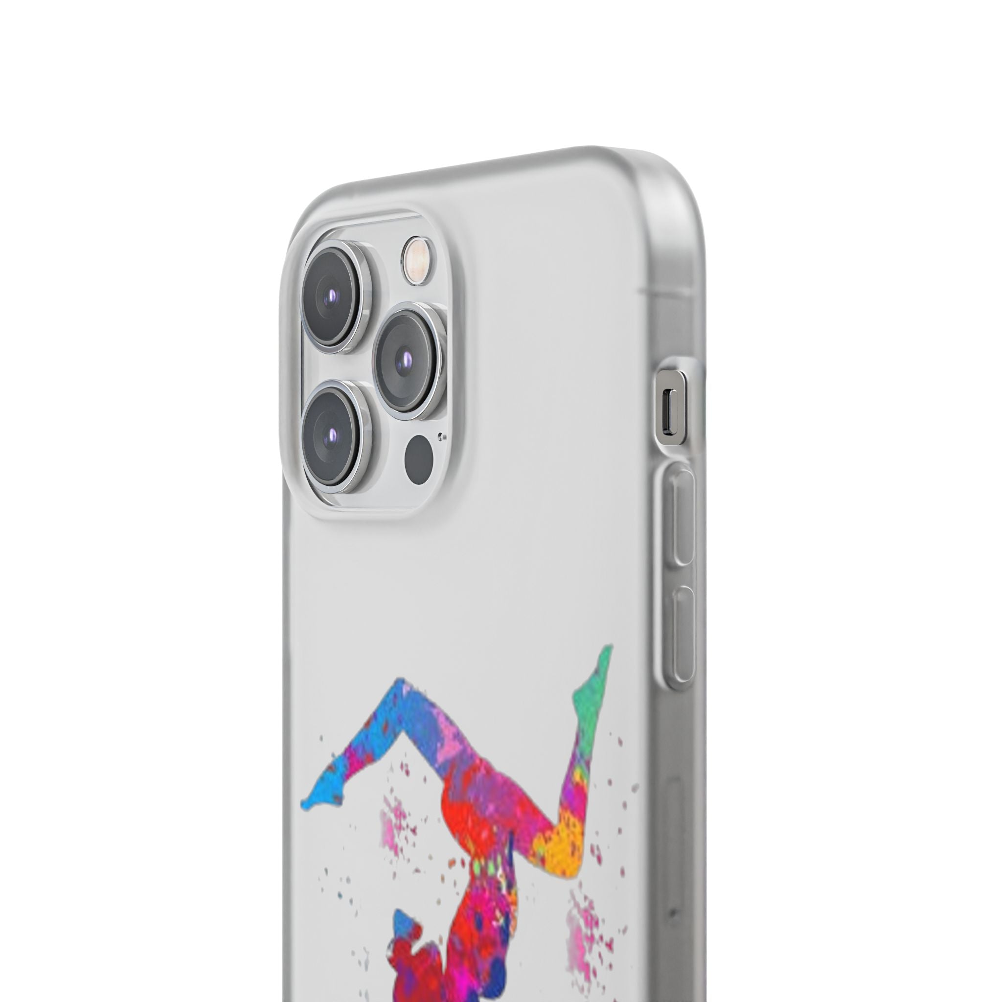 Gymnast Silhouette Phone Case – Colorful Acrobat Watercolor iPhone Cover