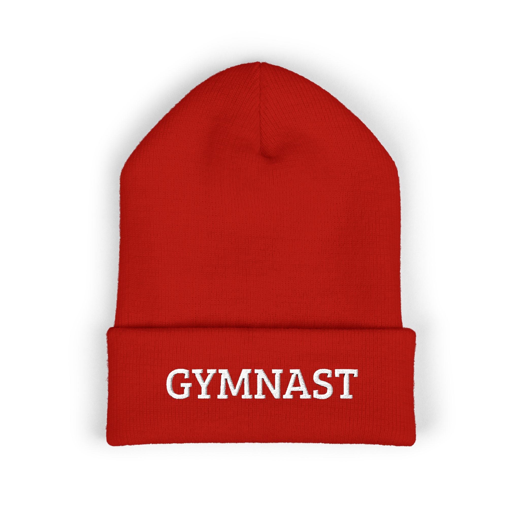 Gymnast Embroidered Cuffed Beanie