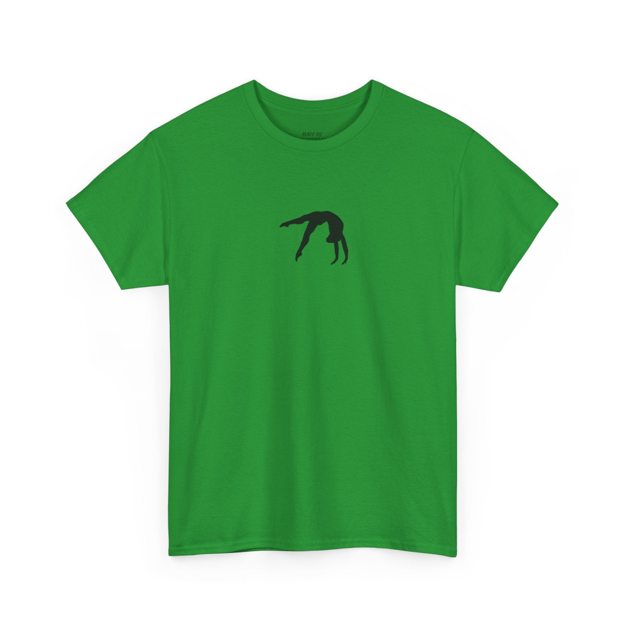 Gymnast Silhouette T-Shirt — Minimal Backbend Design Athletic Tee (Adults)
